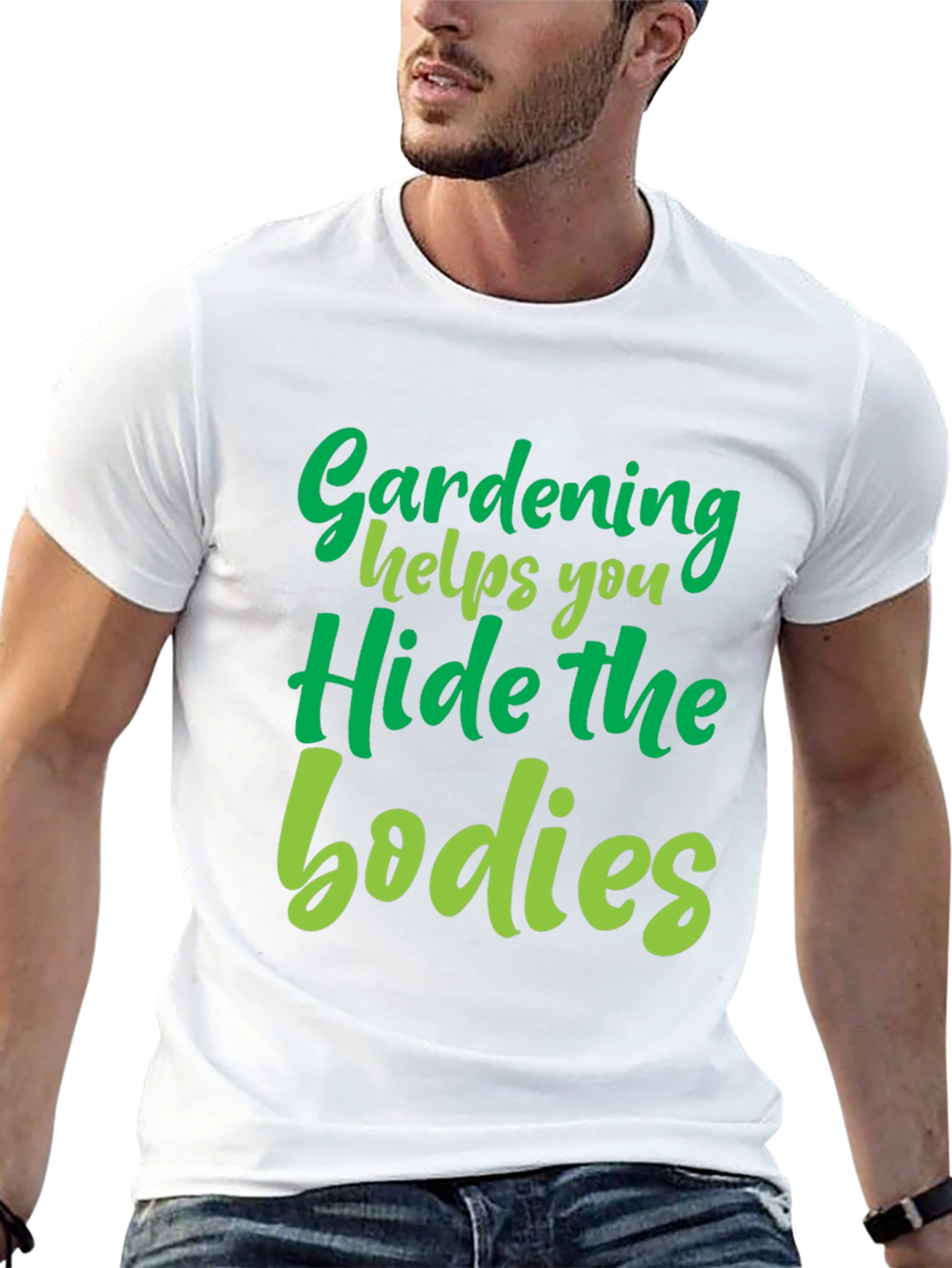 Black Gardening Hide the Bodies Graphic Novelty Tee view 13