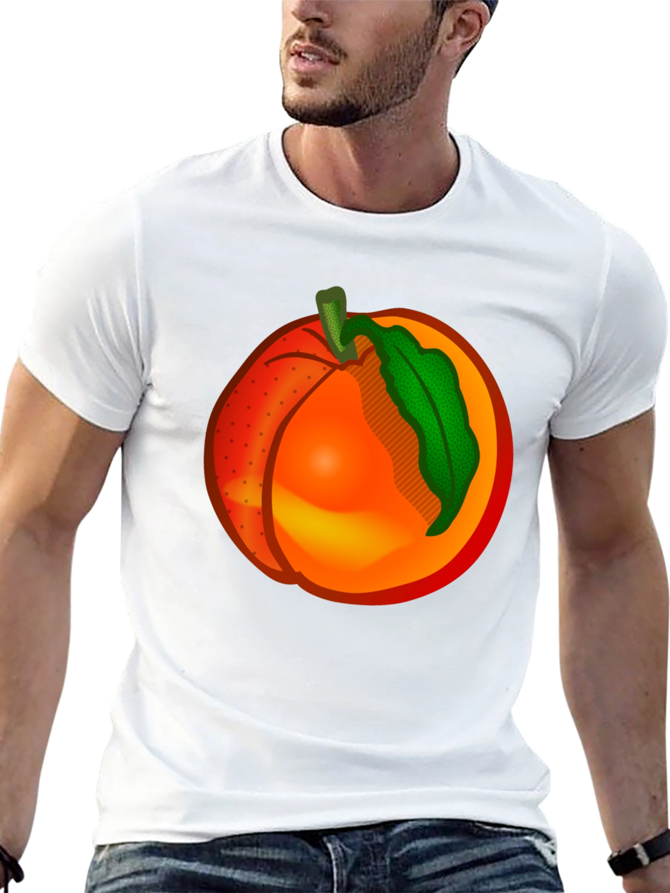 Black Peach Graphic T-Shirt - Fruity Fashion view 13