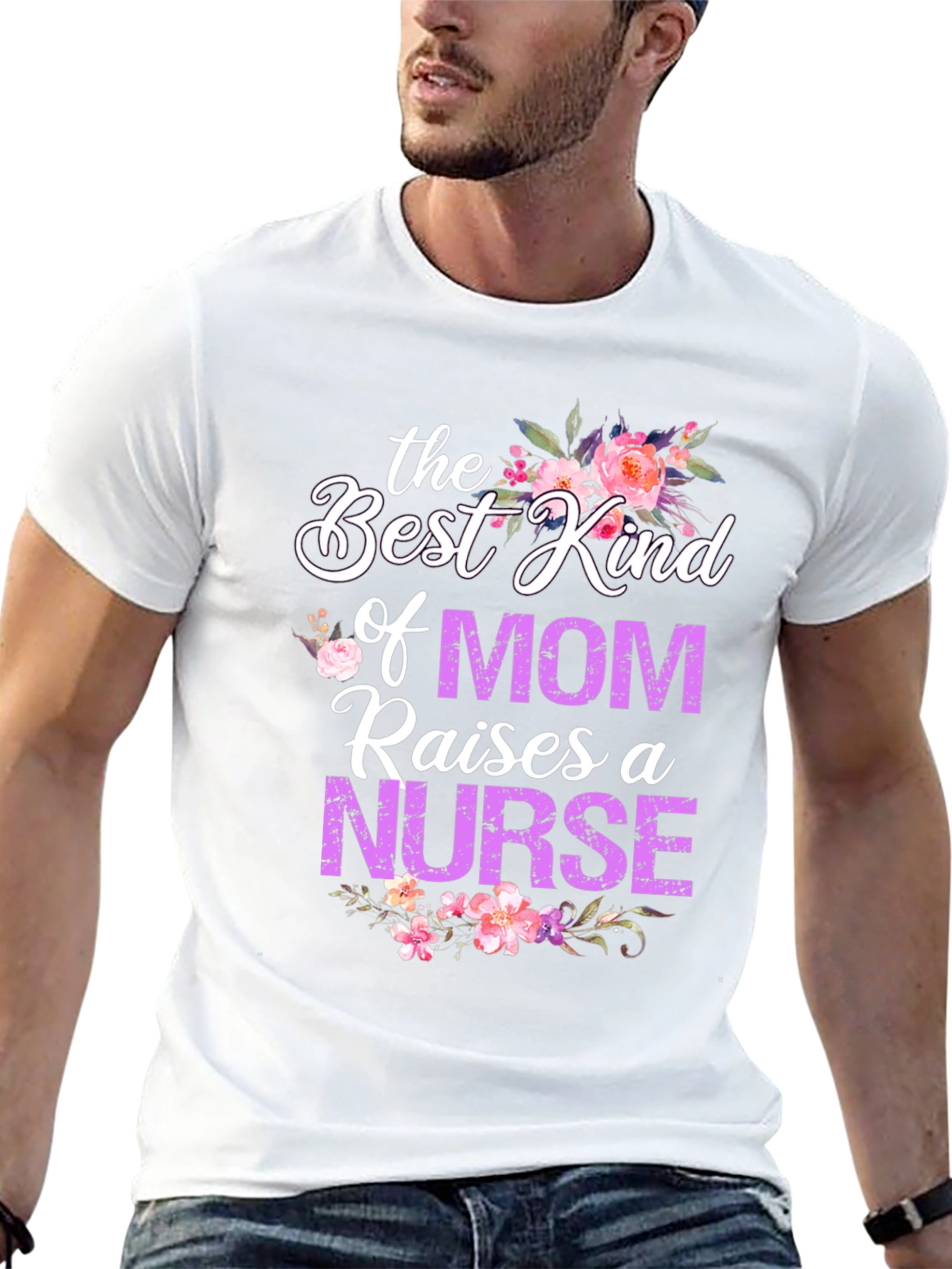 Black Best Kind of Mom Nurse T-Shirt view 13