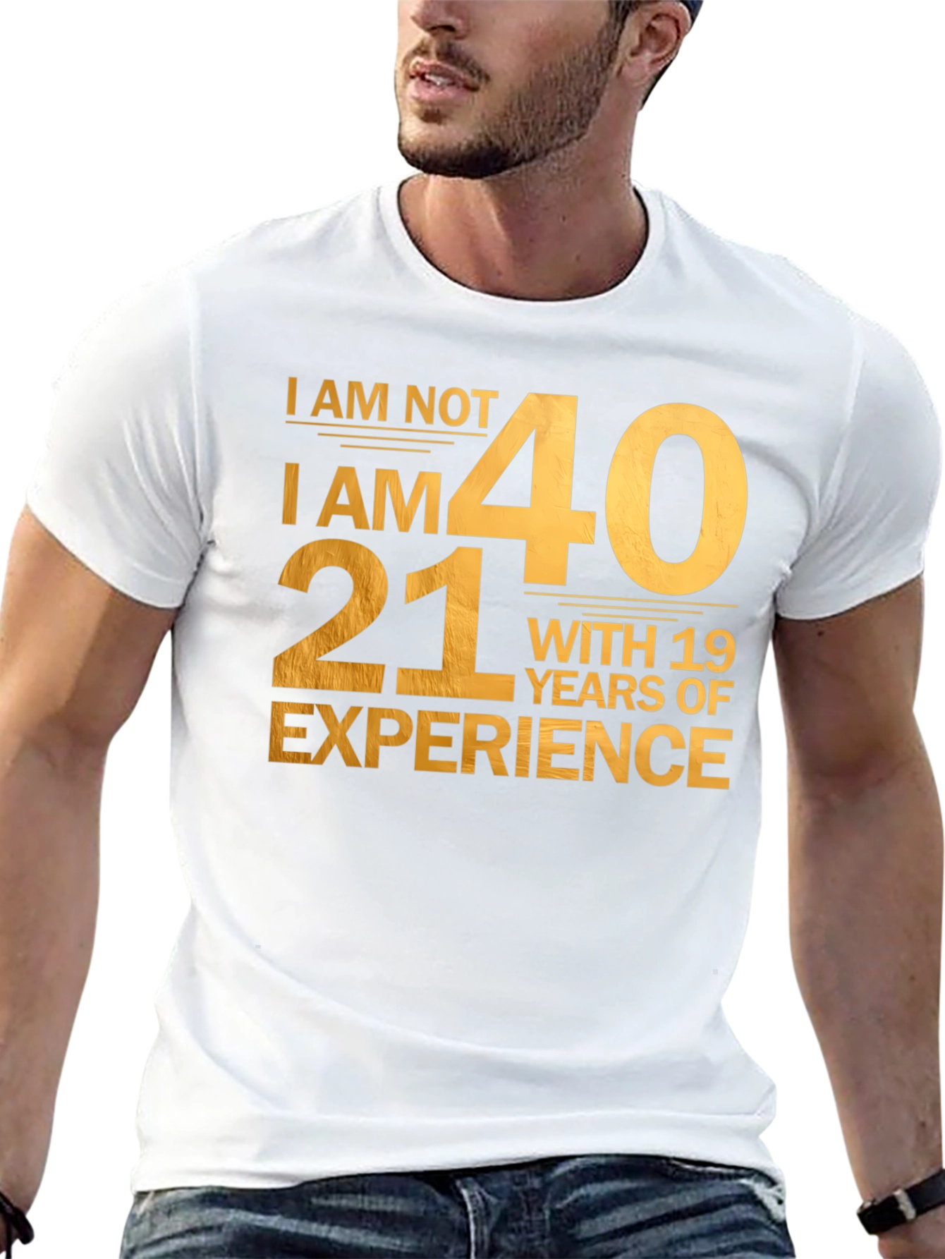 Black Funny 40th Birthday T-Shirt - 21 with 19 Years Experience view 13