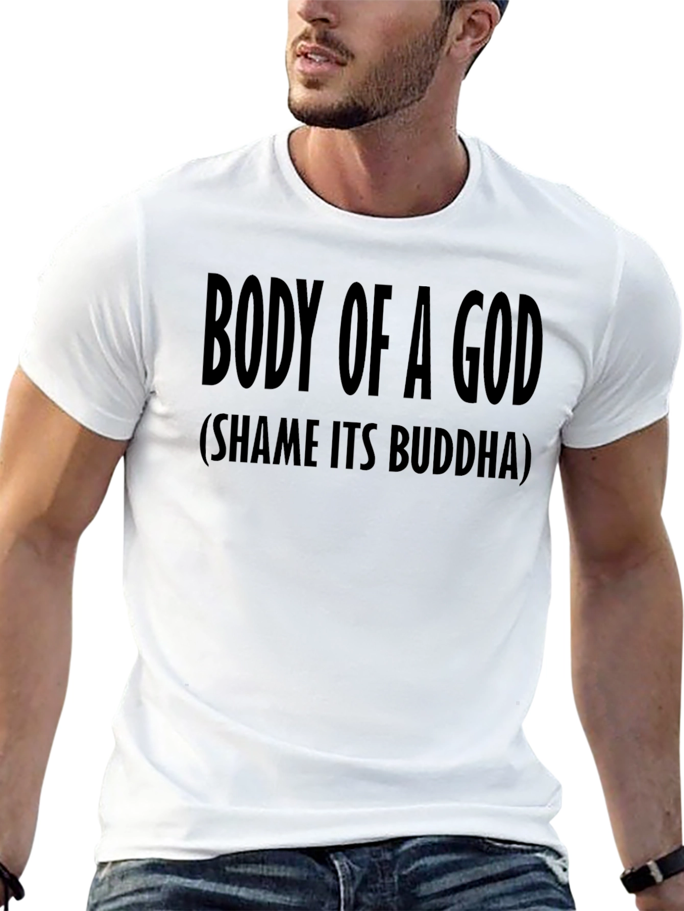 Black Body of a God Funny Graphic Tee view 13