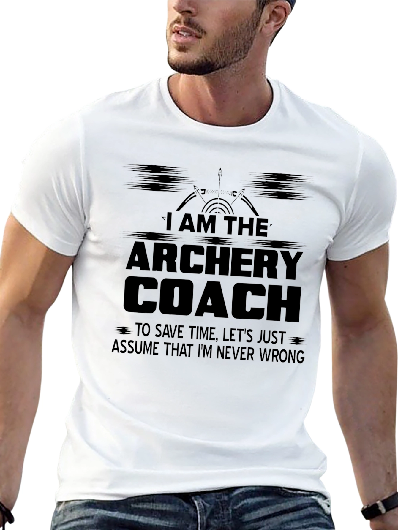 Black Archery Coach T-Shirt - Never Wrong Funny Tee view 13