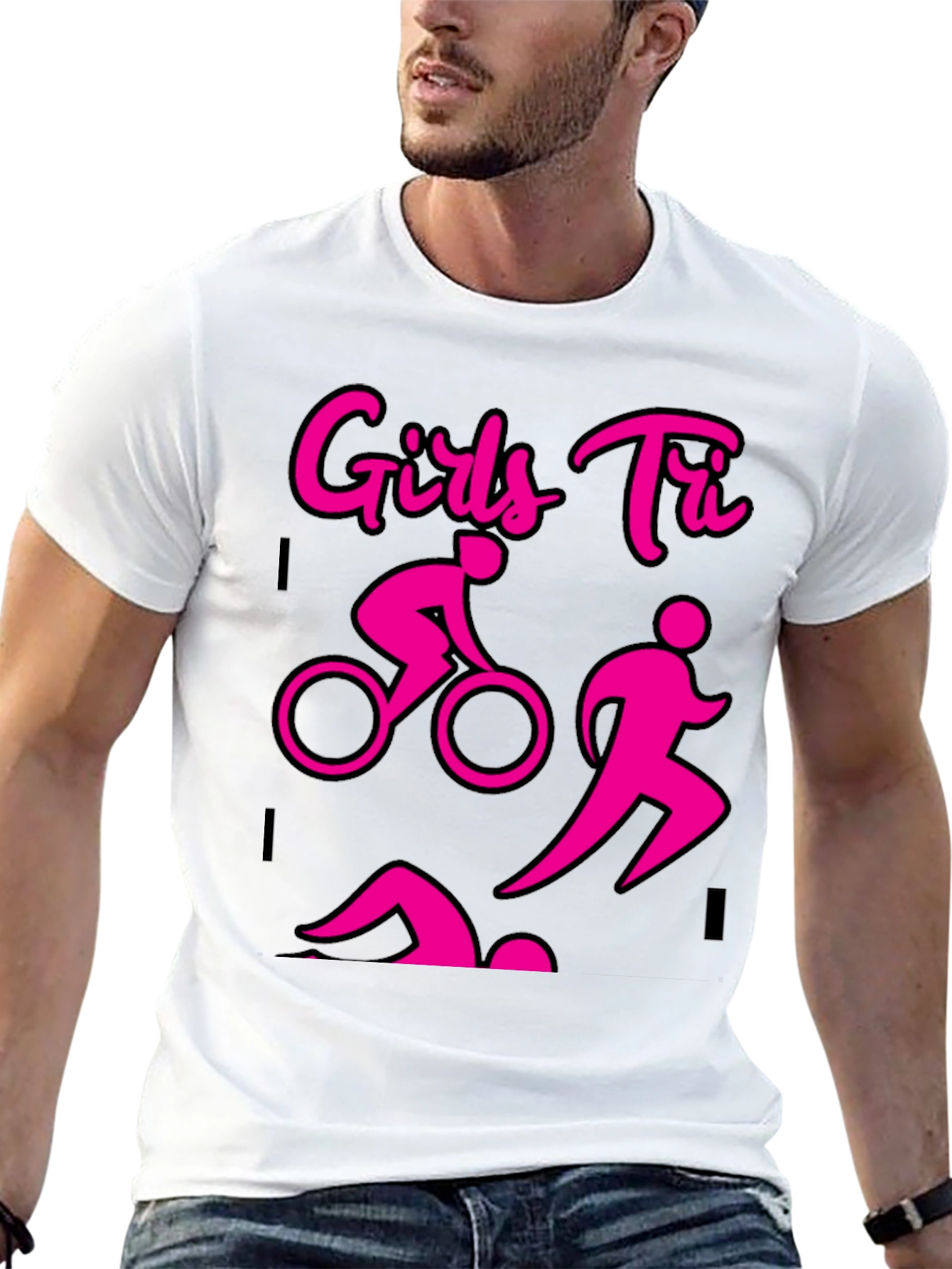 Girls Tri T-Shirt - Triathlon Design - 13