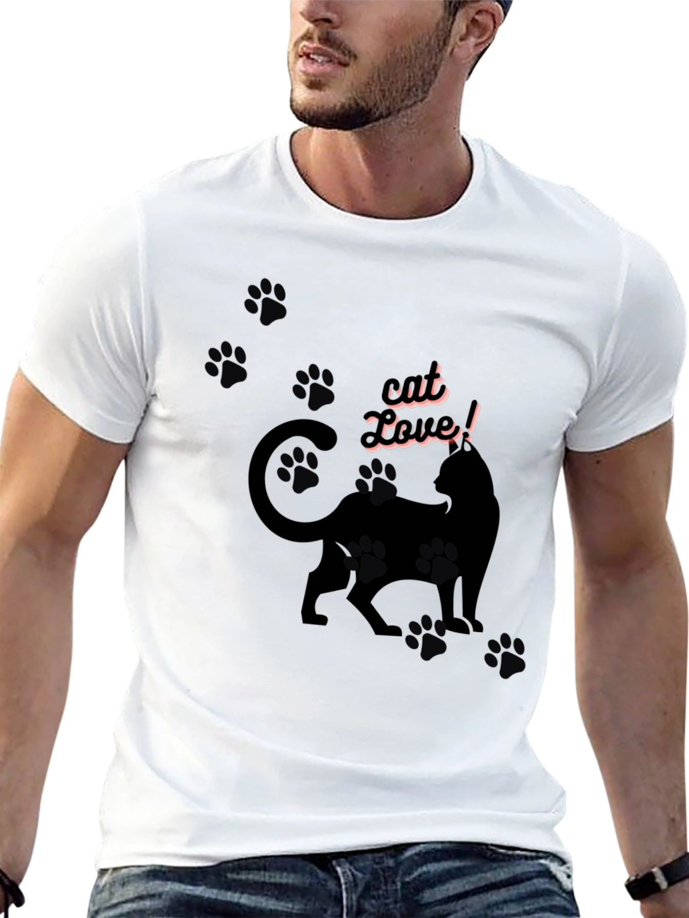 Black Cat Lover T-Shirt - Black Cat Design view 13