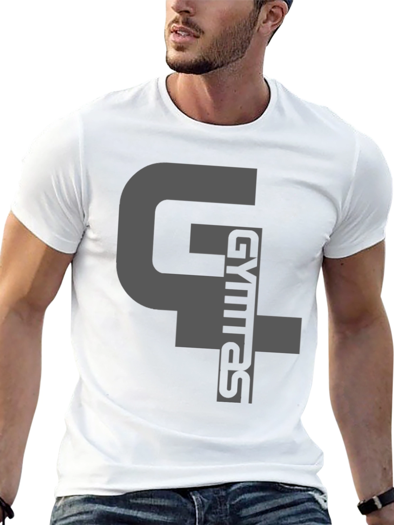 Black Gymras T-Shirt - Black Cotton Blend Graphic Tee view 13