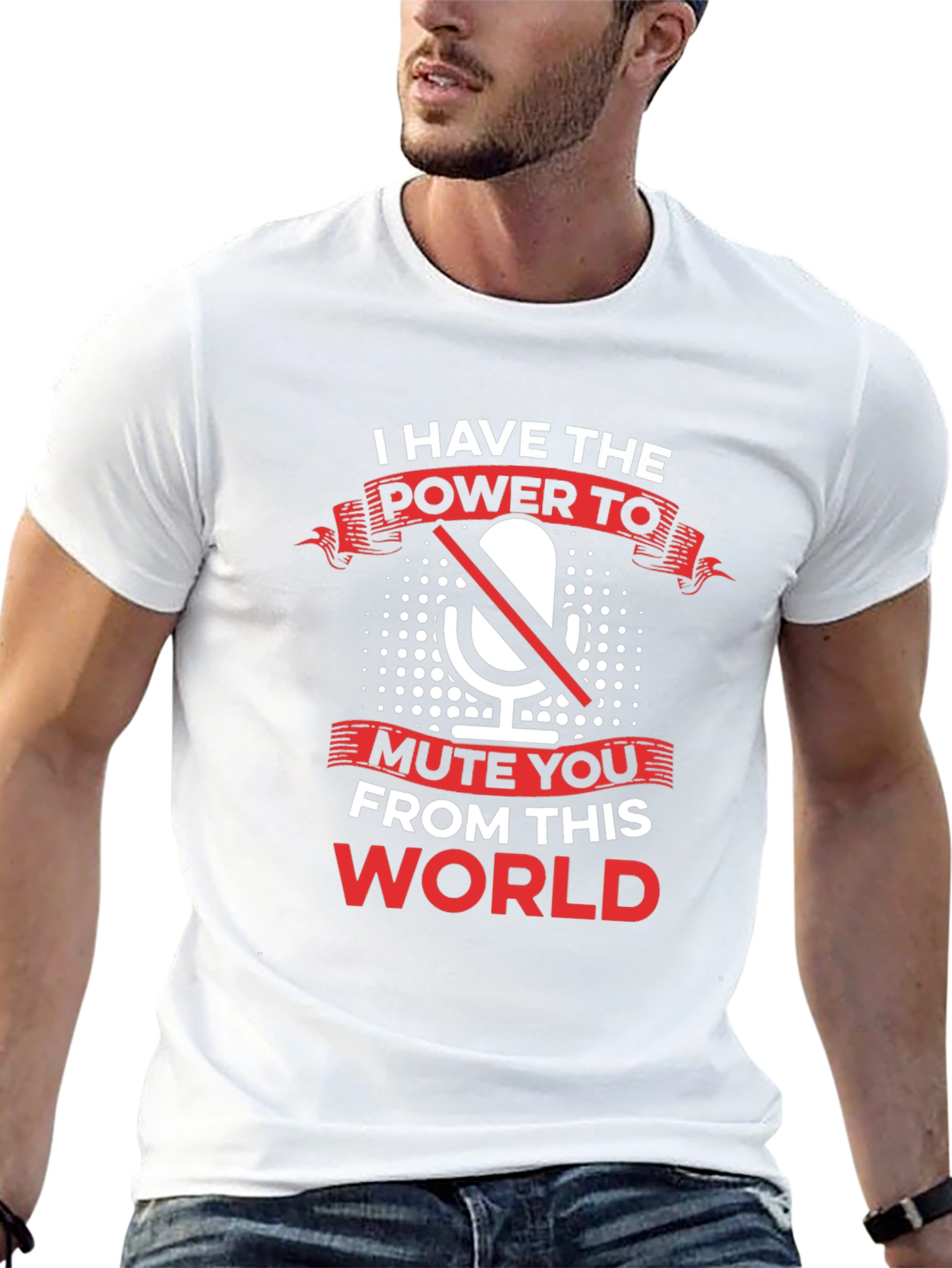 Black I Have The Power To Mute You T-Shirt view 13