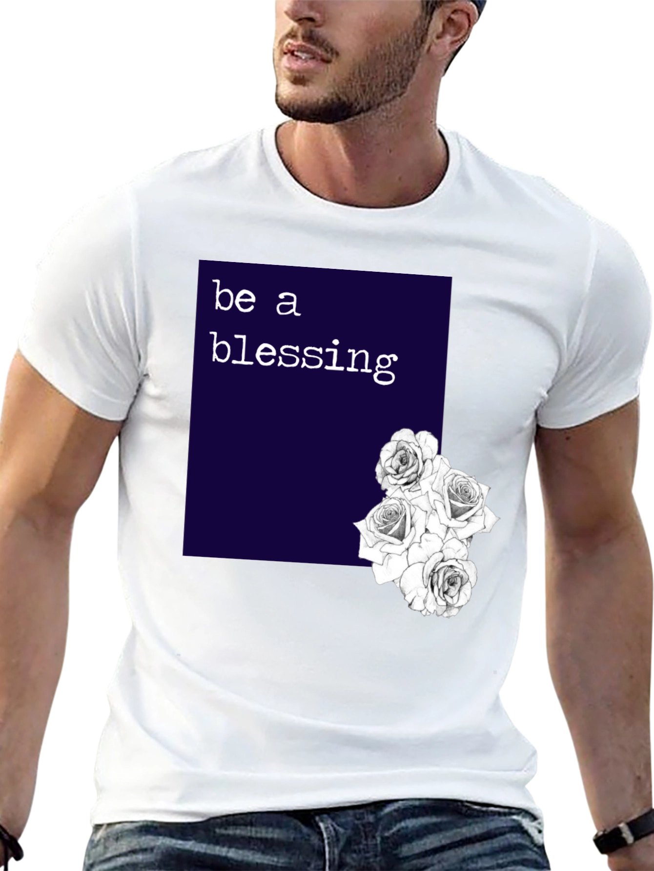Black Be a Blessing Graphic T-Shirt view 13