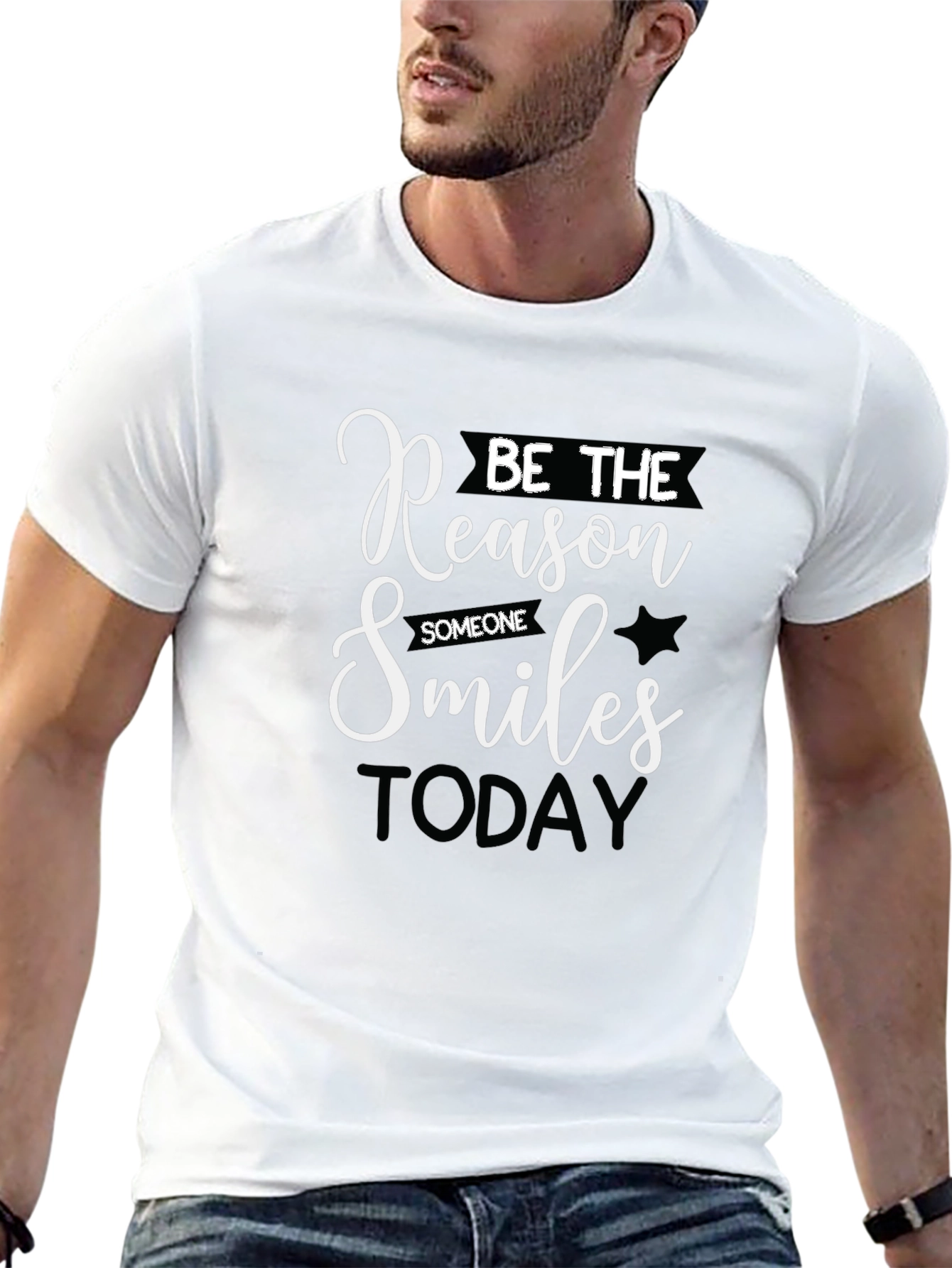 Black Be The Reason T-Shirt: Inspirational Graphic Tee view 13