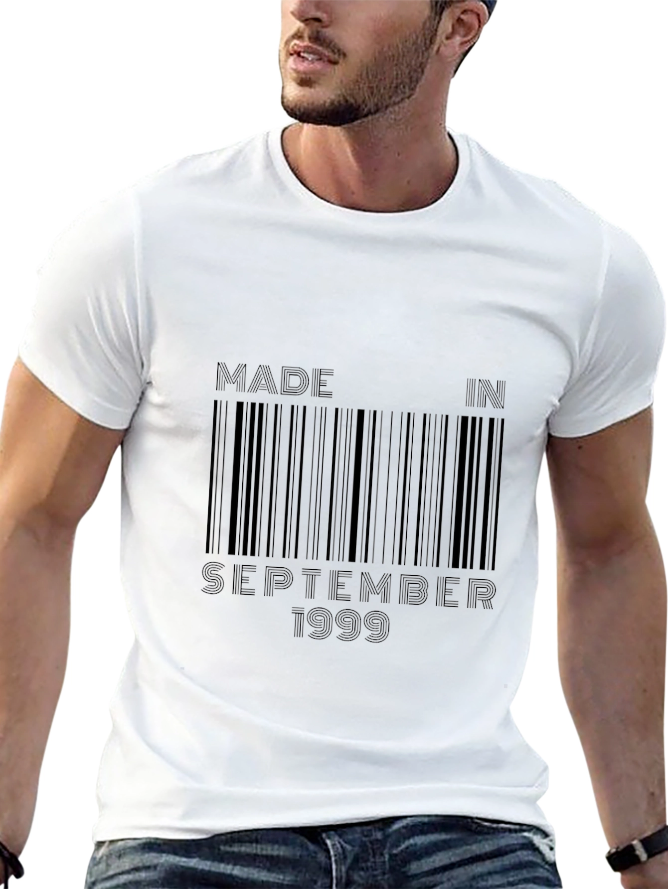 Black Made in September 1999 Barcode T-Shirt view 13