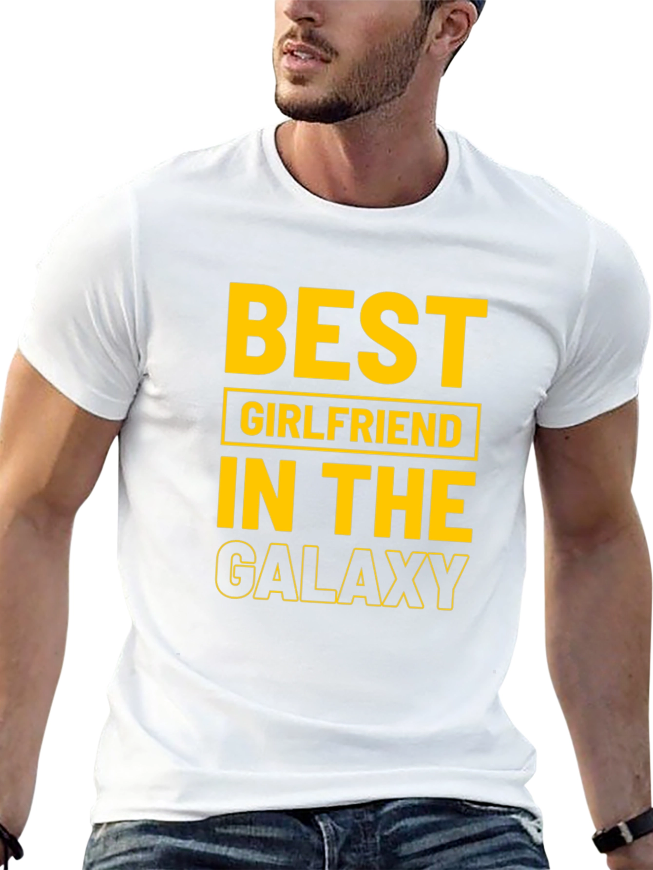 Black Best Girlfriend in the Galaxy Black T-Shirt view 13