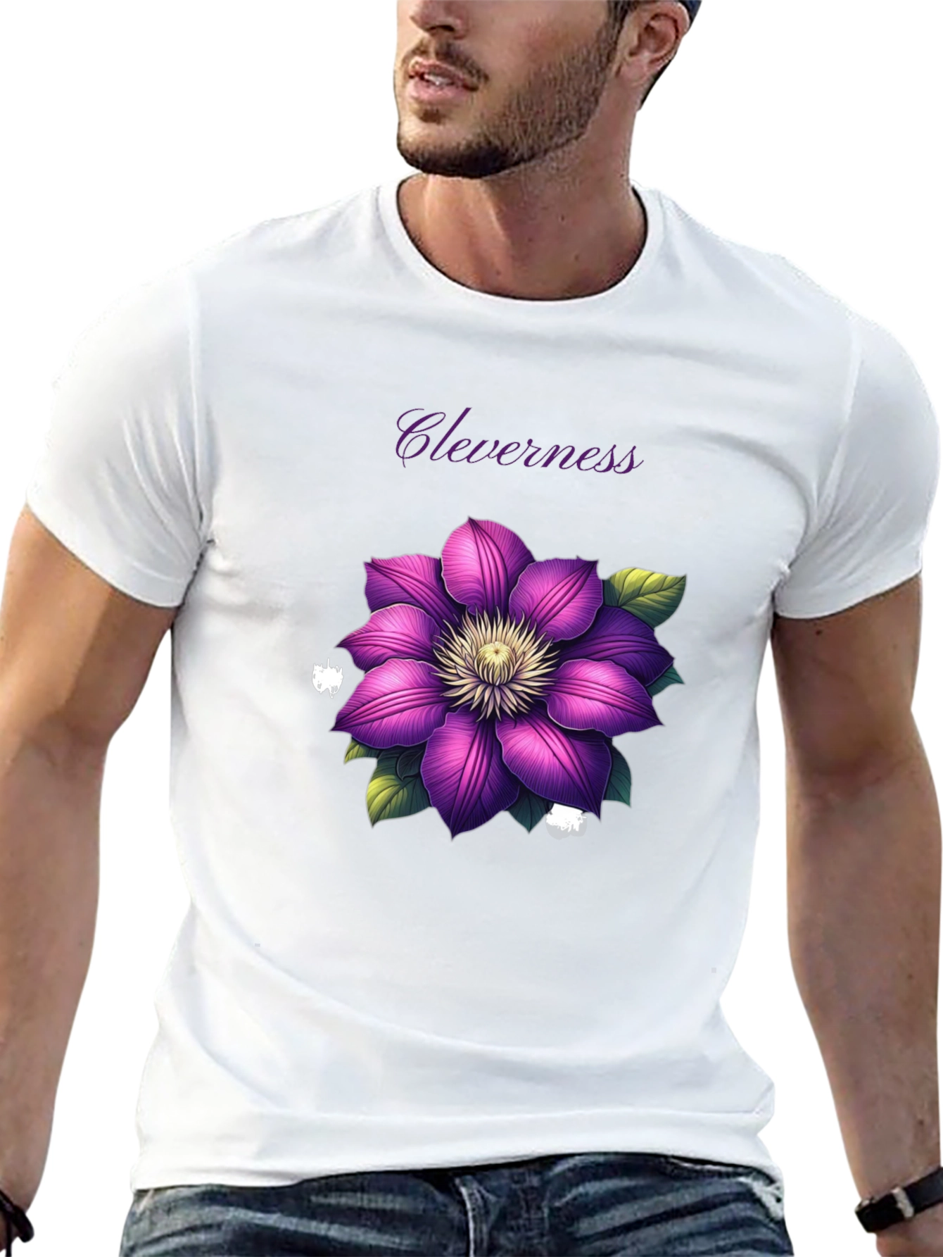 Black Cleverness Floral Graphic Black T-Shirt view 13