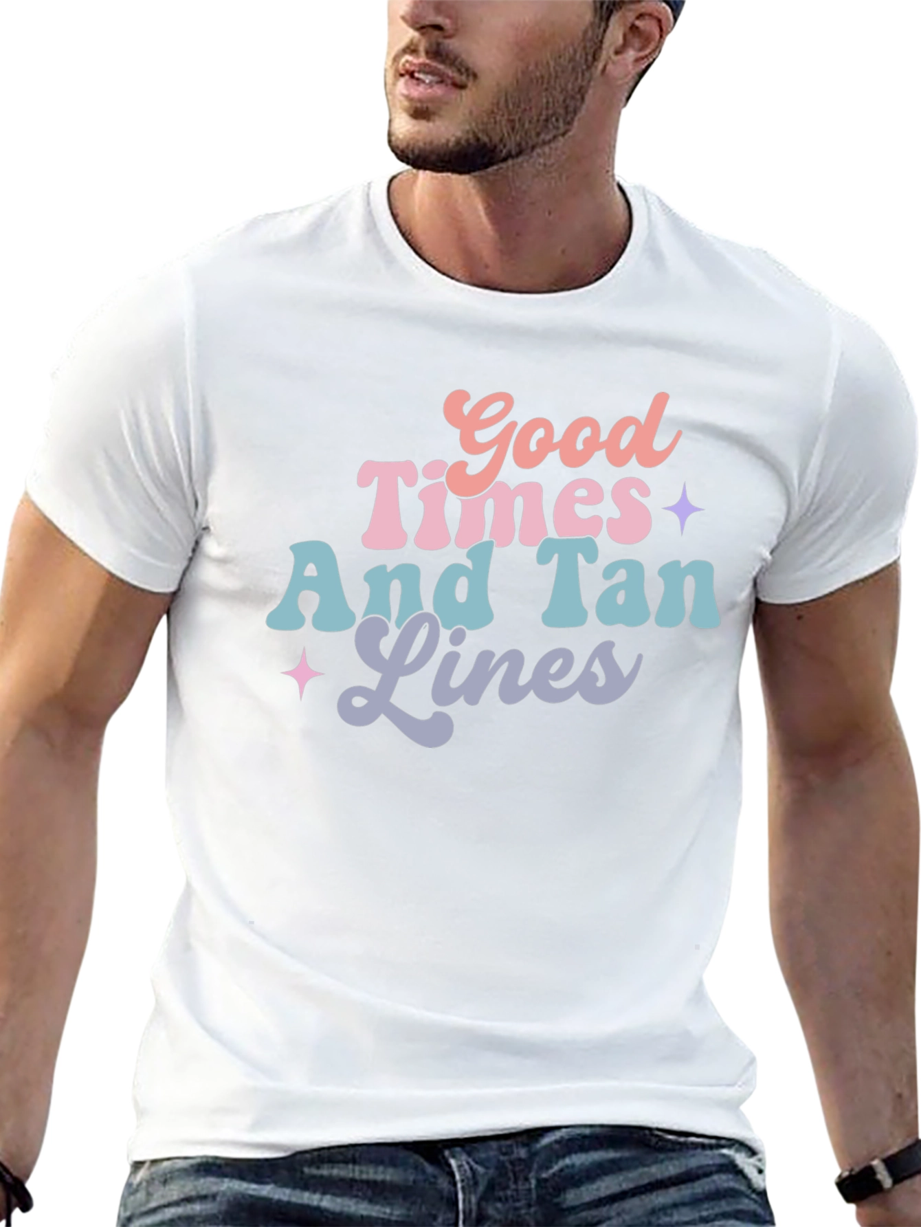 Black Good Times & Tan Lines Graphic Tee - Black view 13