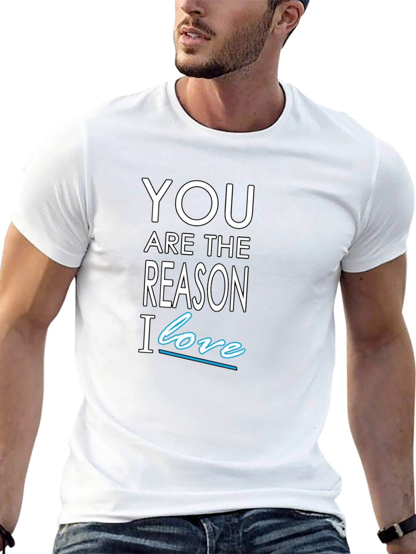 Black You Are The Reason I Love T-Shirt view 13