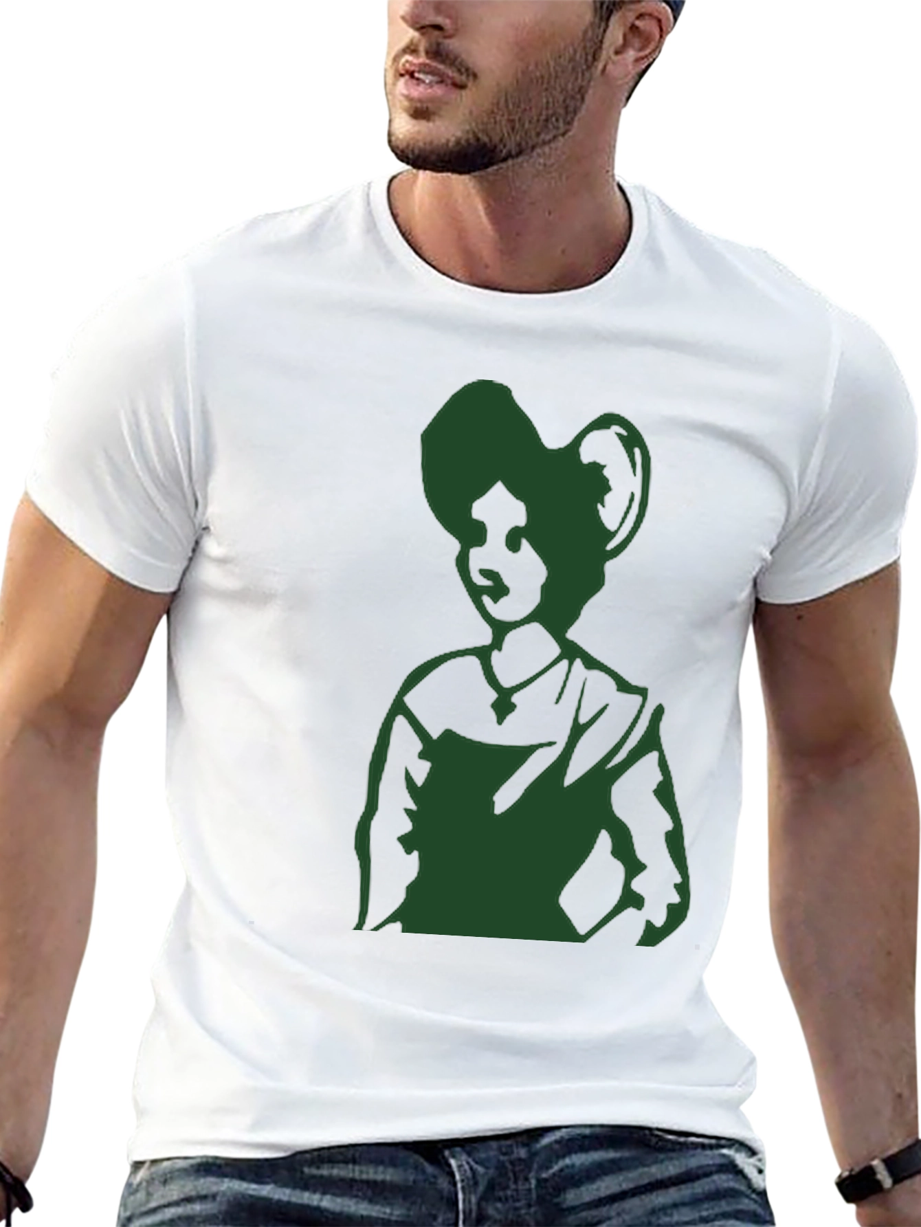 Black Silhouette Graphic Tee - Soft Cotton Blend view 13