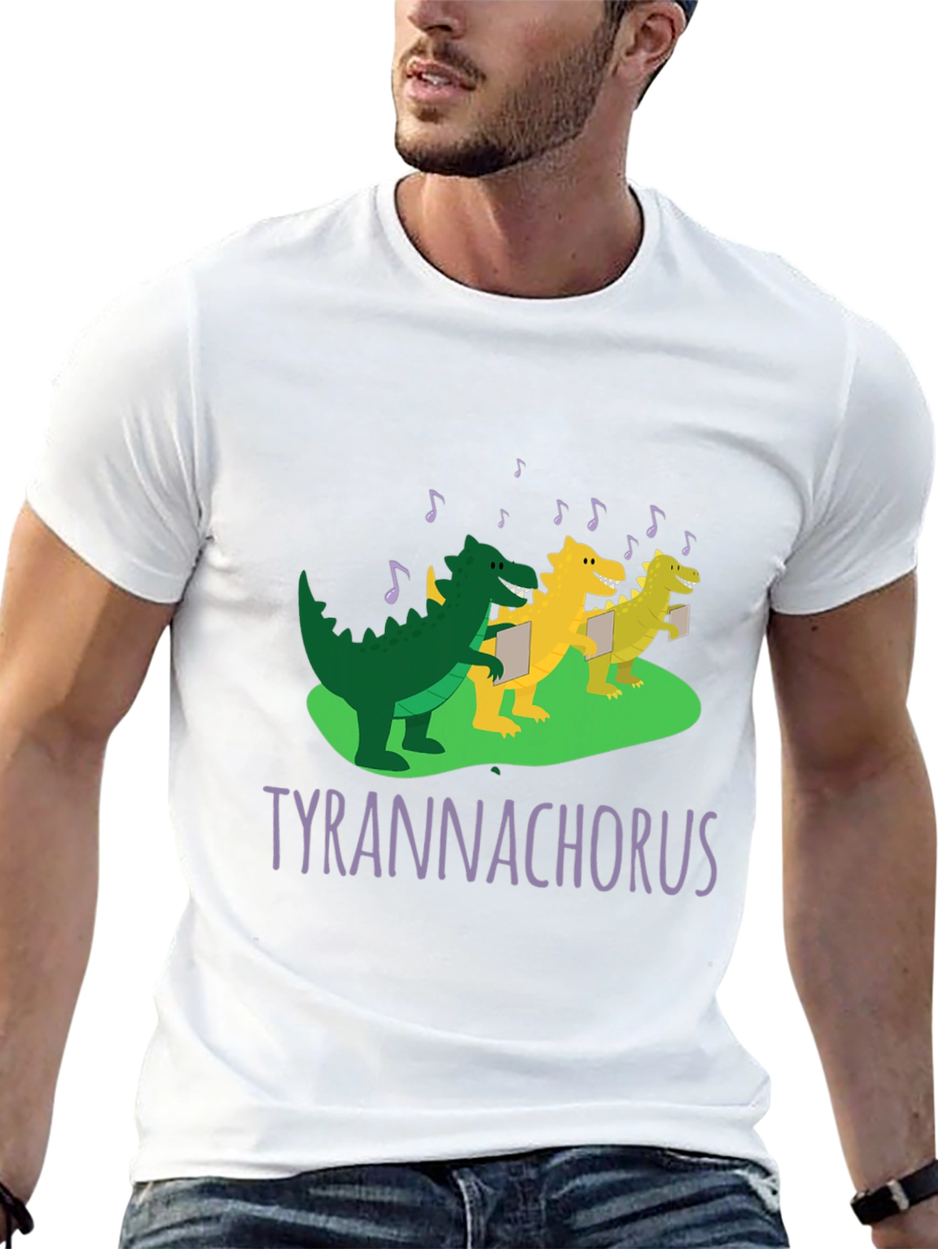 Black Tyrannachorus T-Shirt: Dinosaur Choir Tee view 13