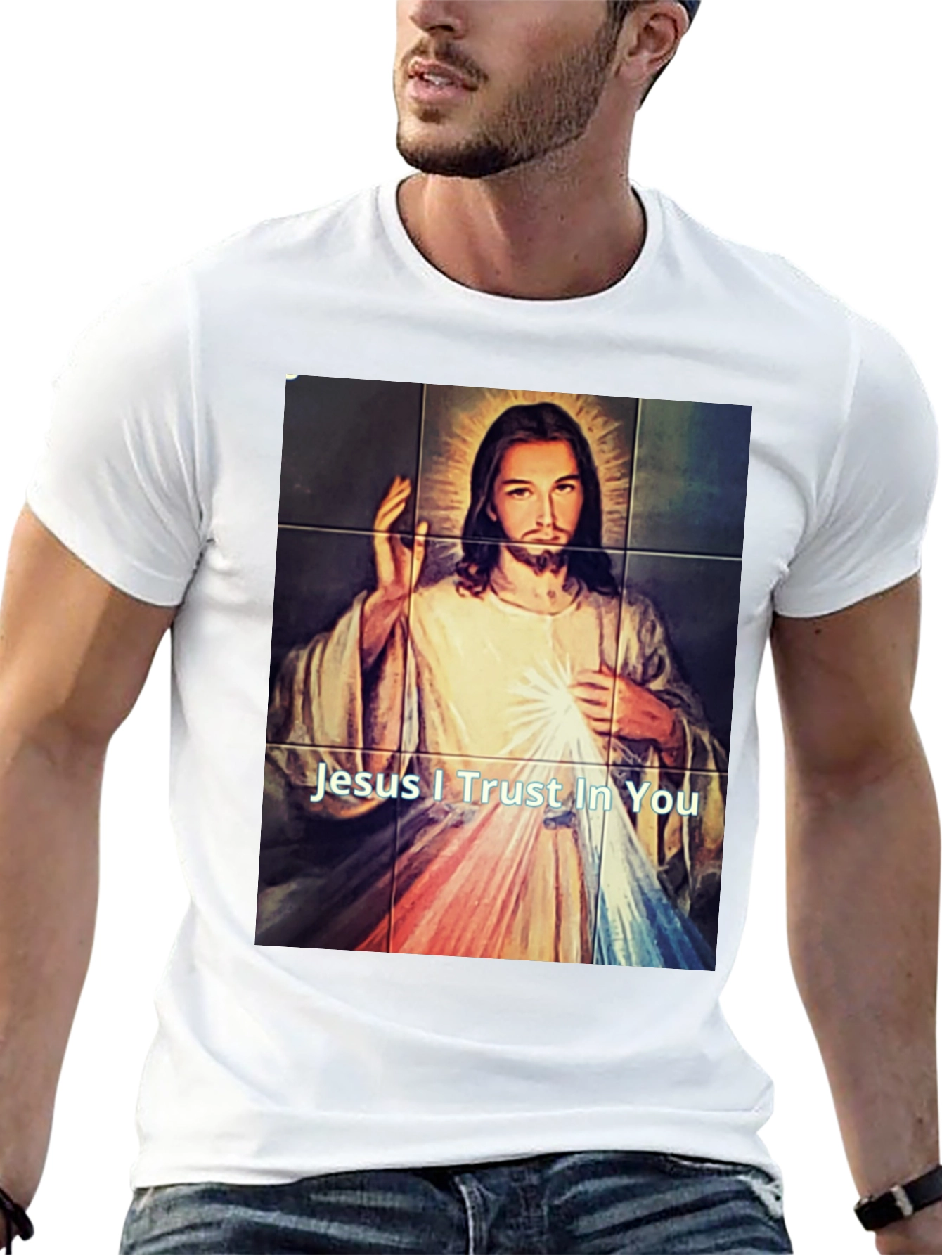 Black Jesus I Trust In You Graphic T-Shirt view 13