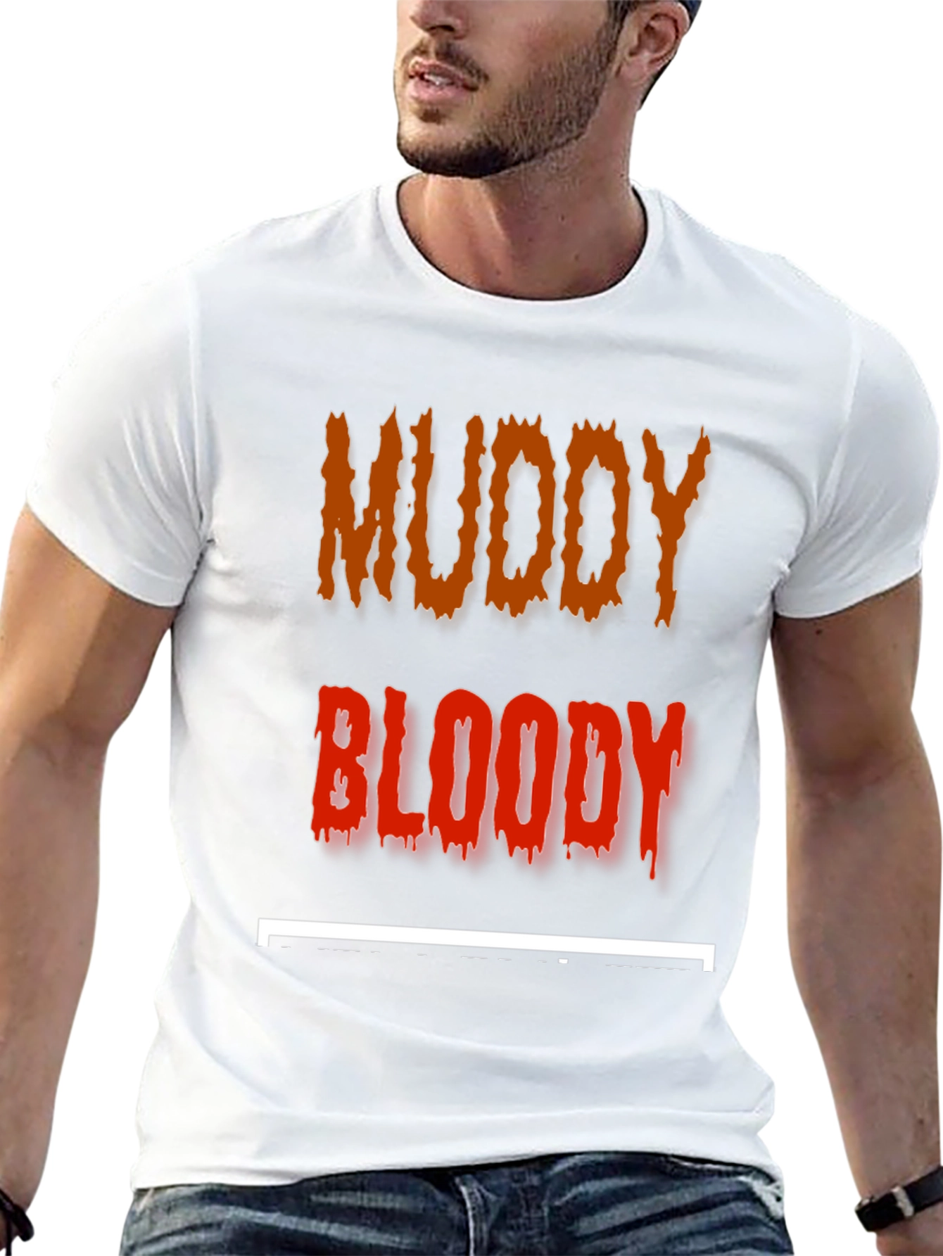 Black Muddy Bloody T-Shirt - Edgy Graphic Tee view 13