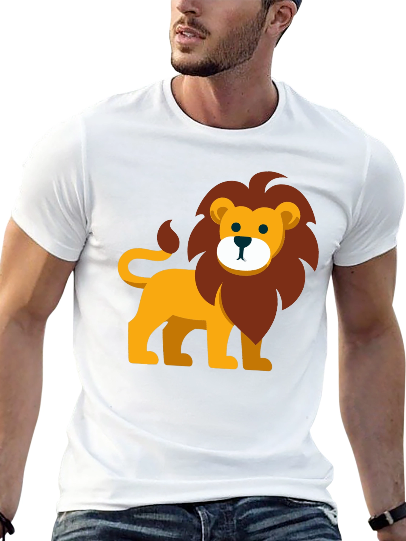 Black Lion Graphic Tee - Fun Animal Print view 13