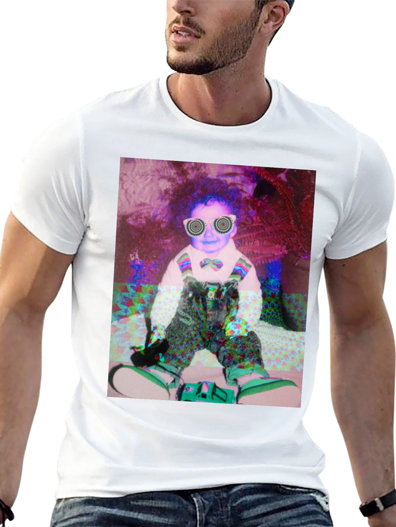 Black Psychedelic Baby Graphic Tee view 13