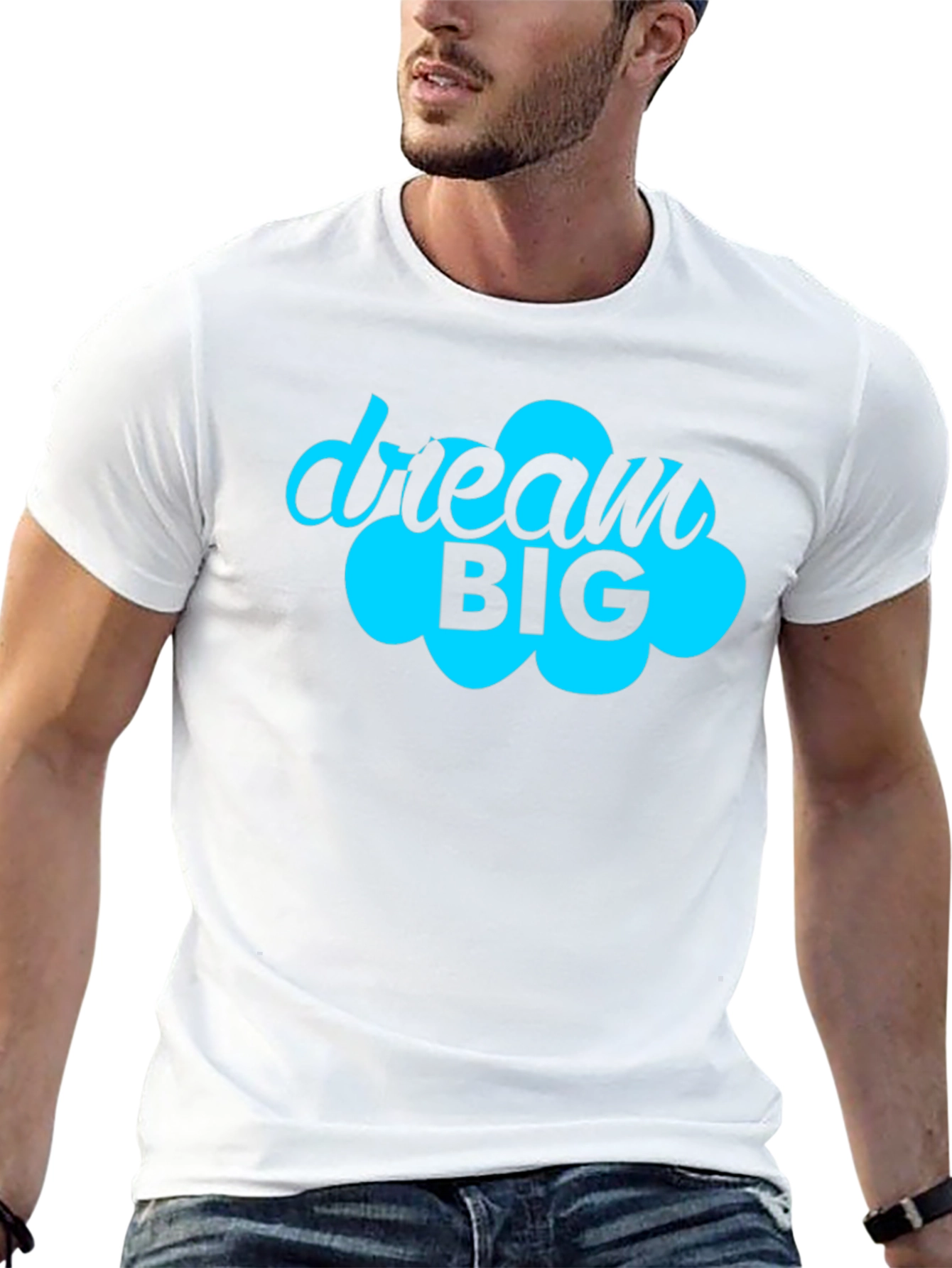 Black Dream Big Graphic Tee - Motivational Black T-Shirt view 13