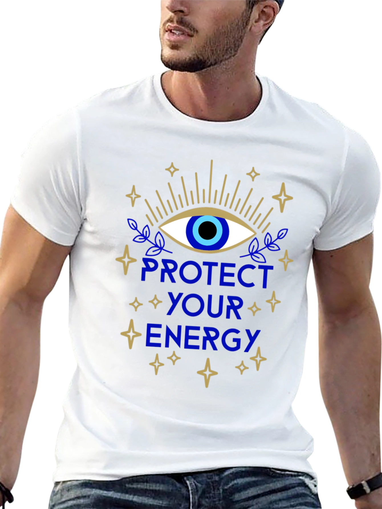 Black Protect Your Energy Graphic T-Shirt view 13