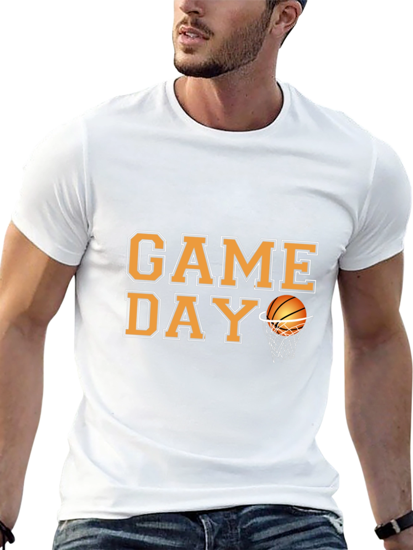 Black Game Day Basketball Graphic T-Shirt view 13