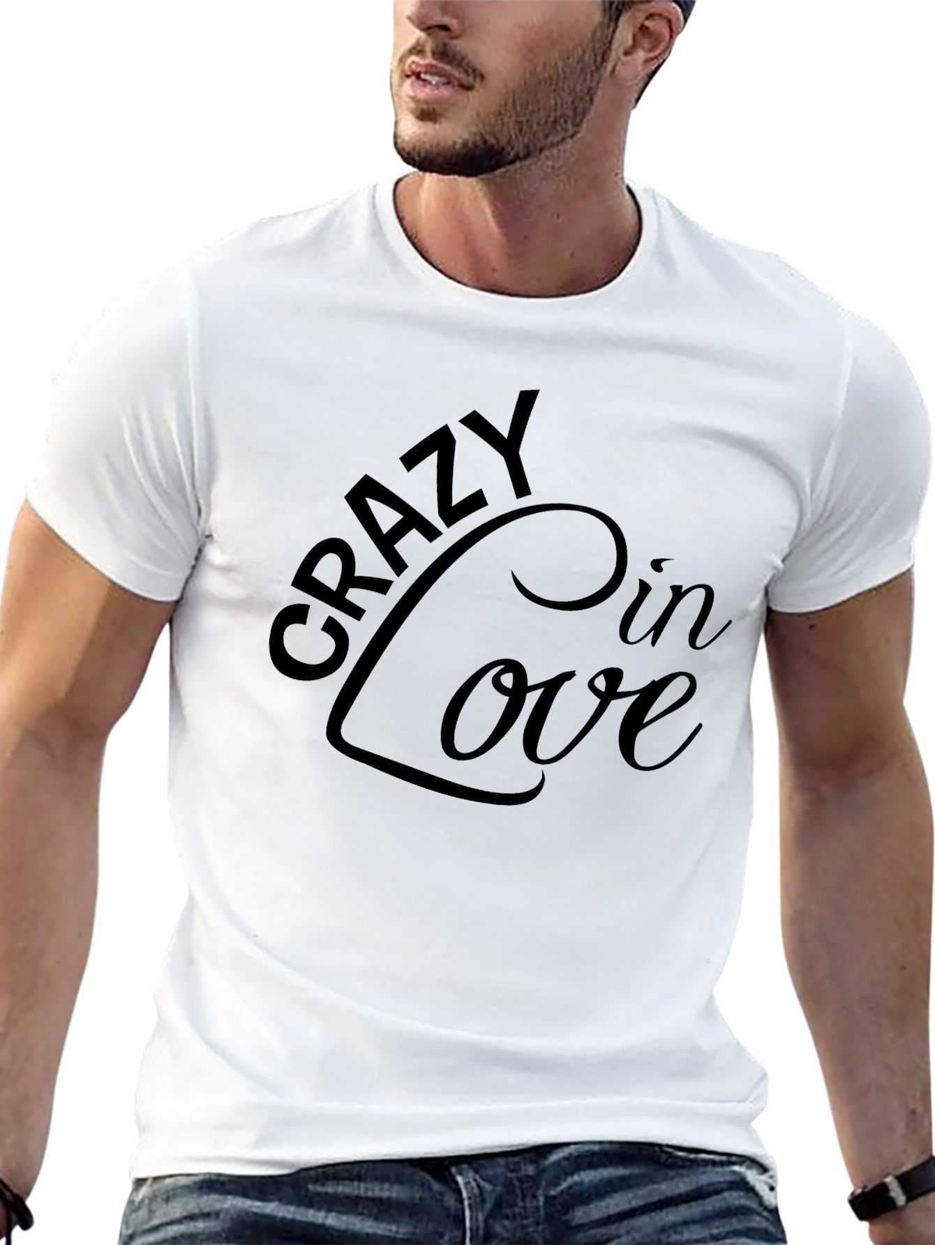 Black Crazy In Love T-Shirt - Stylish Graphic Tee view 13