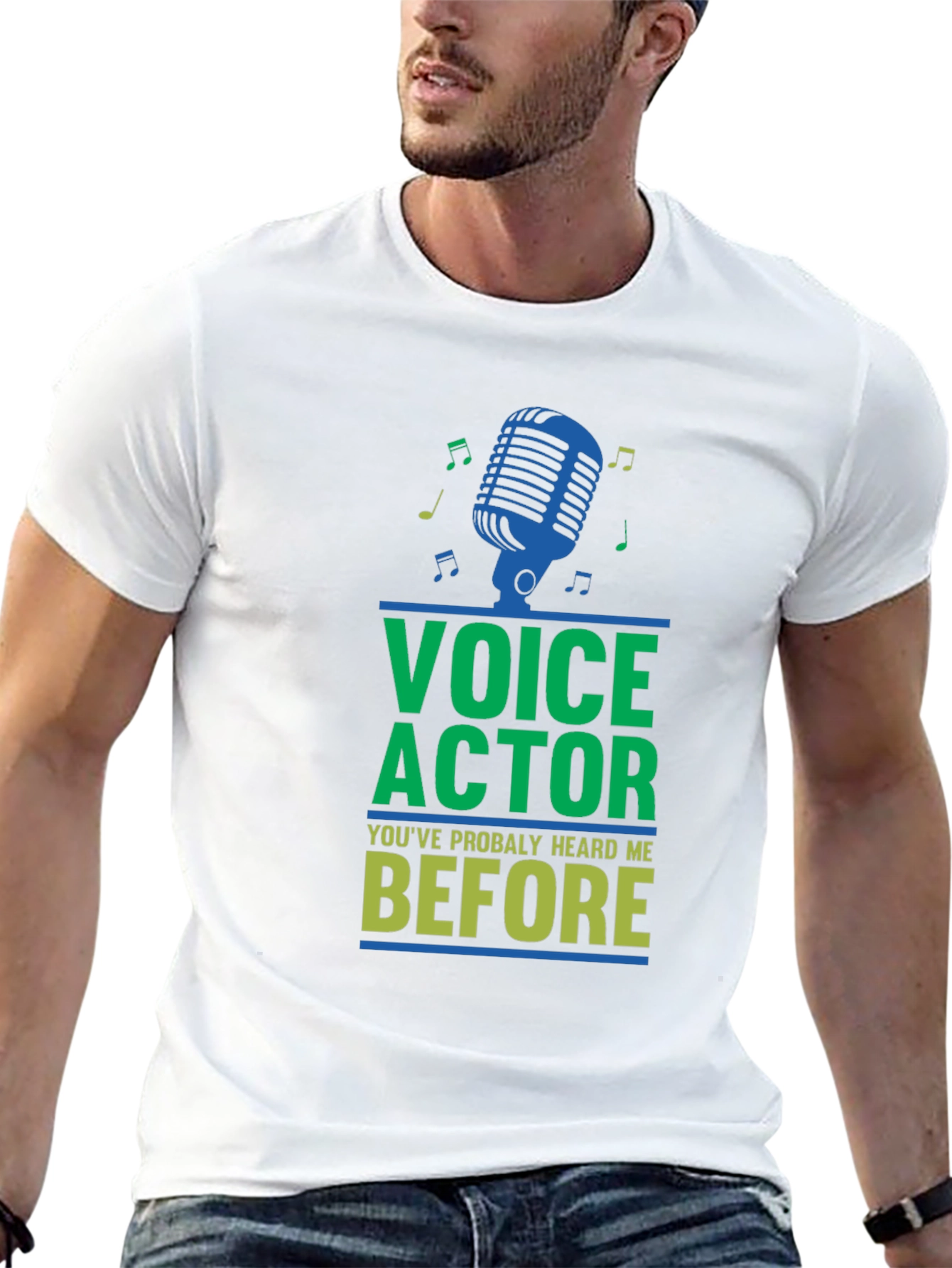 Black Voice Actor Tee - "You've Probably Heard Me Before" view 13