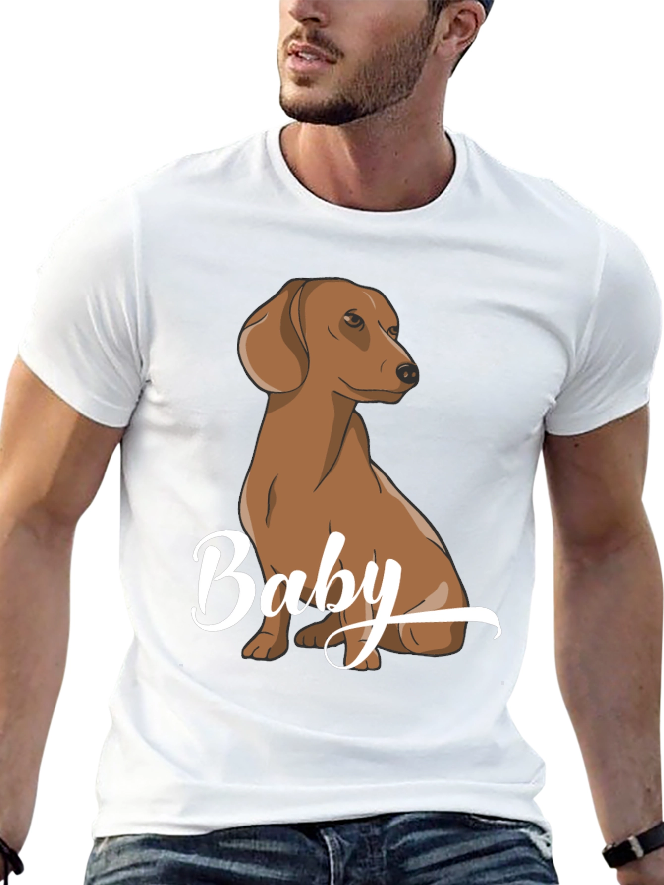 Black Dachshund Baby Graphic Tee, Black view 13