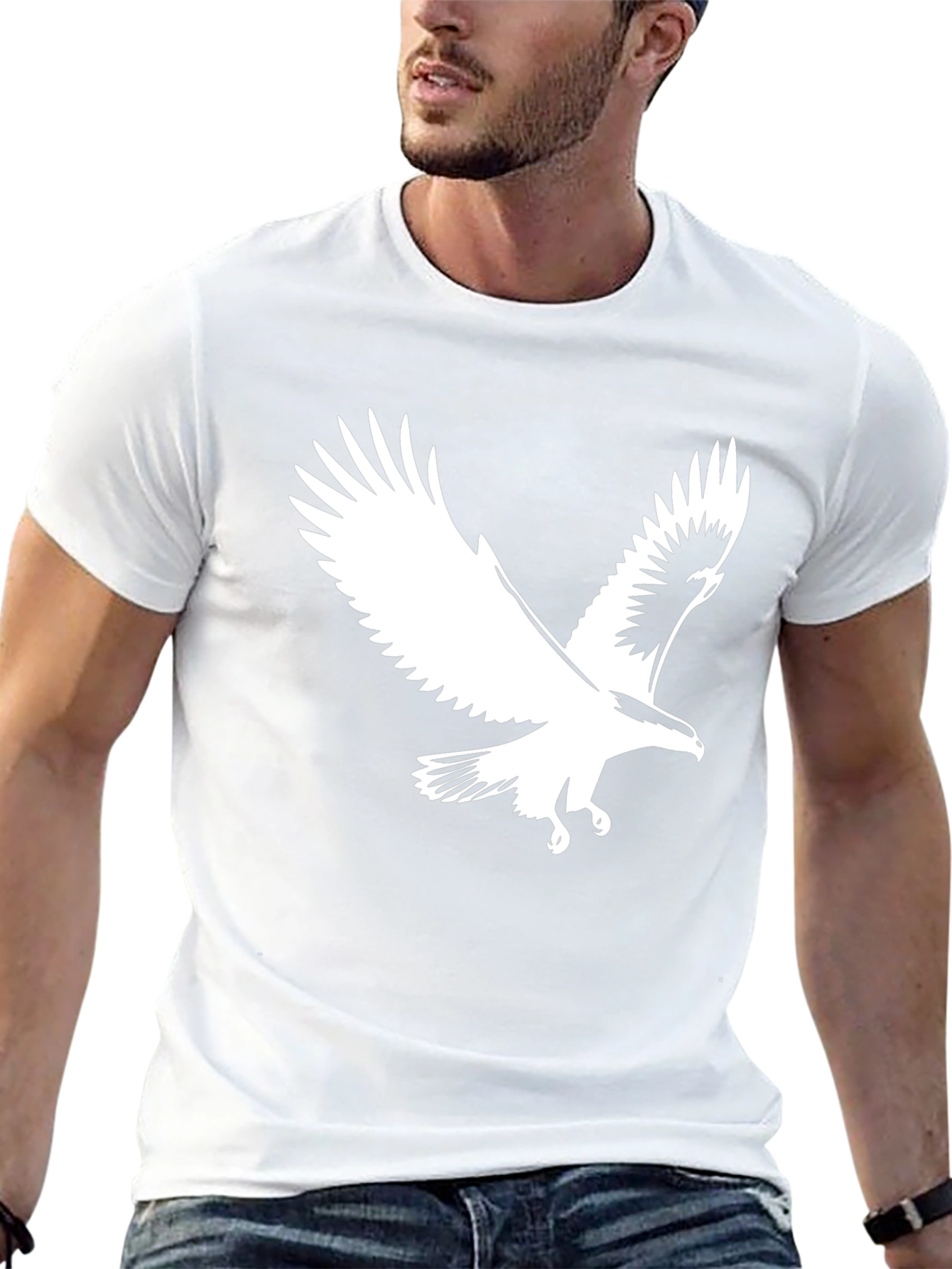 Black Eagle Graphic Tee - Men's Black T-Shirt view 13
