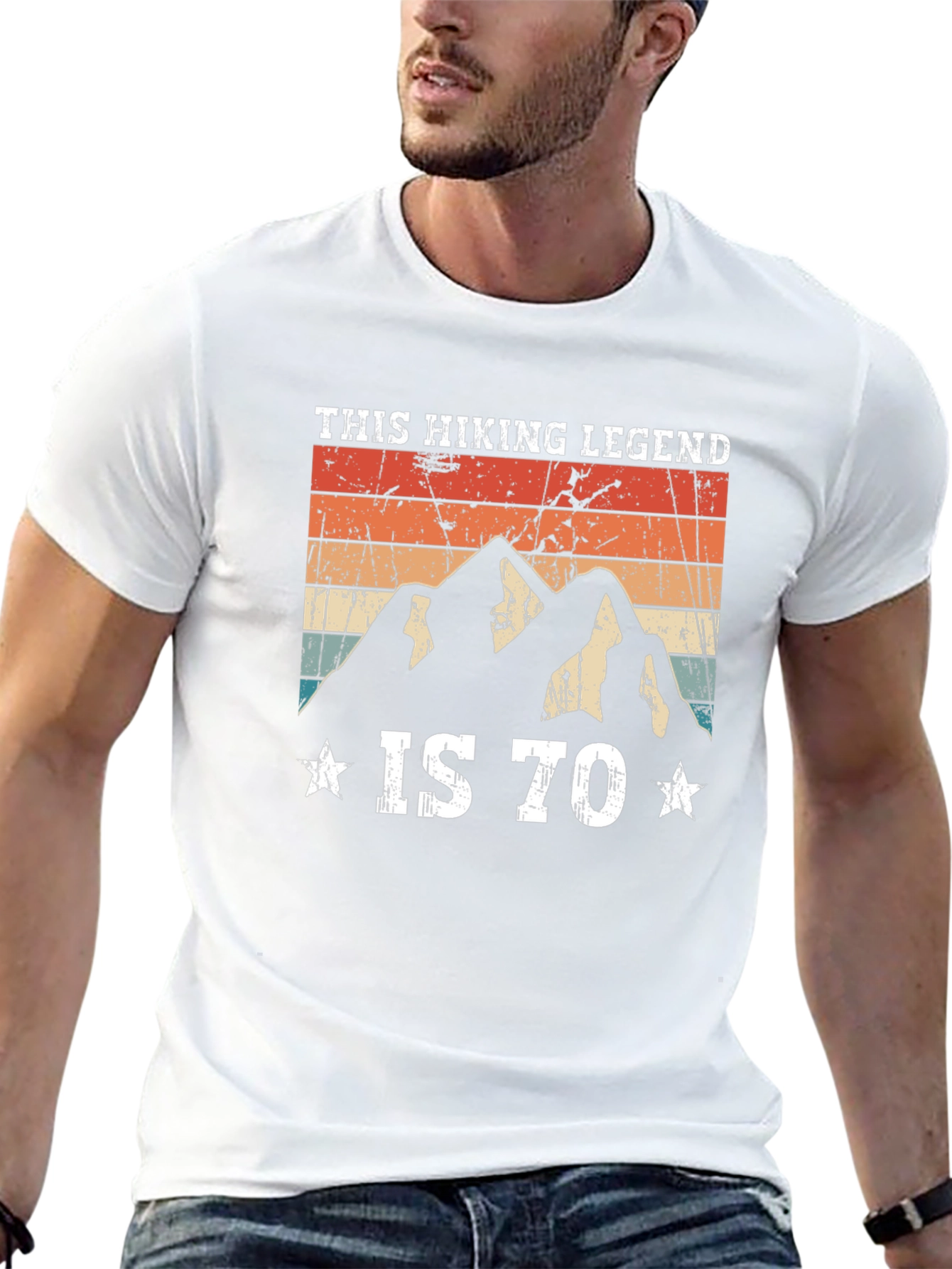Black Hiking Legend 70th Birthday T-Shirt view 13