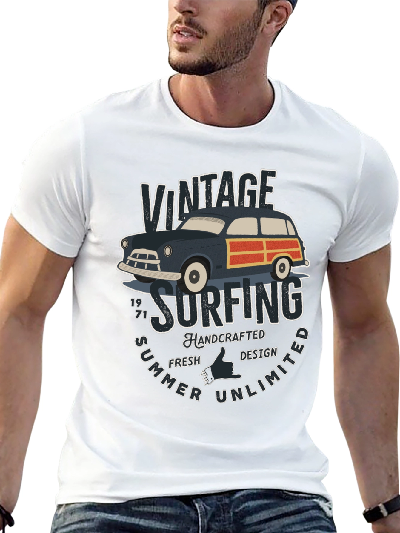 Black Vintage Surfing T-Shirt - Summer Unlimited view 13