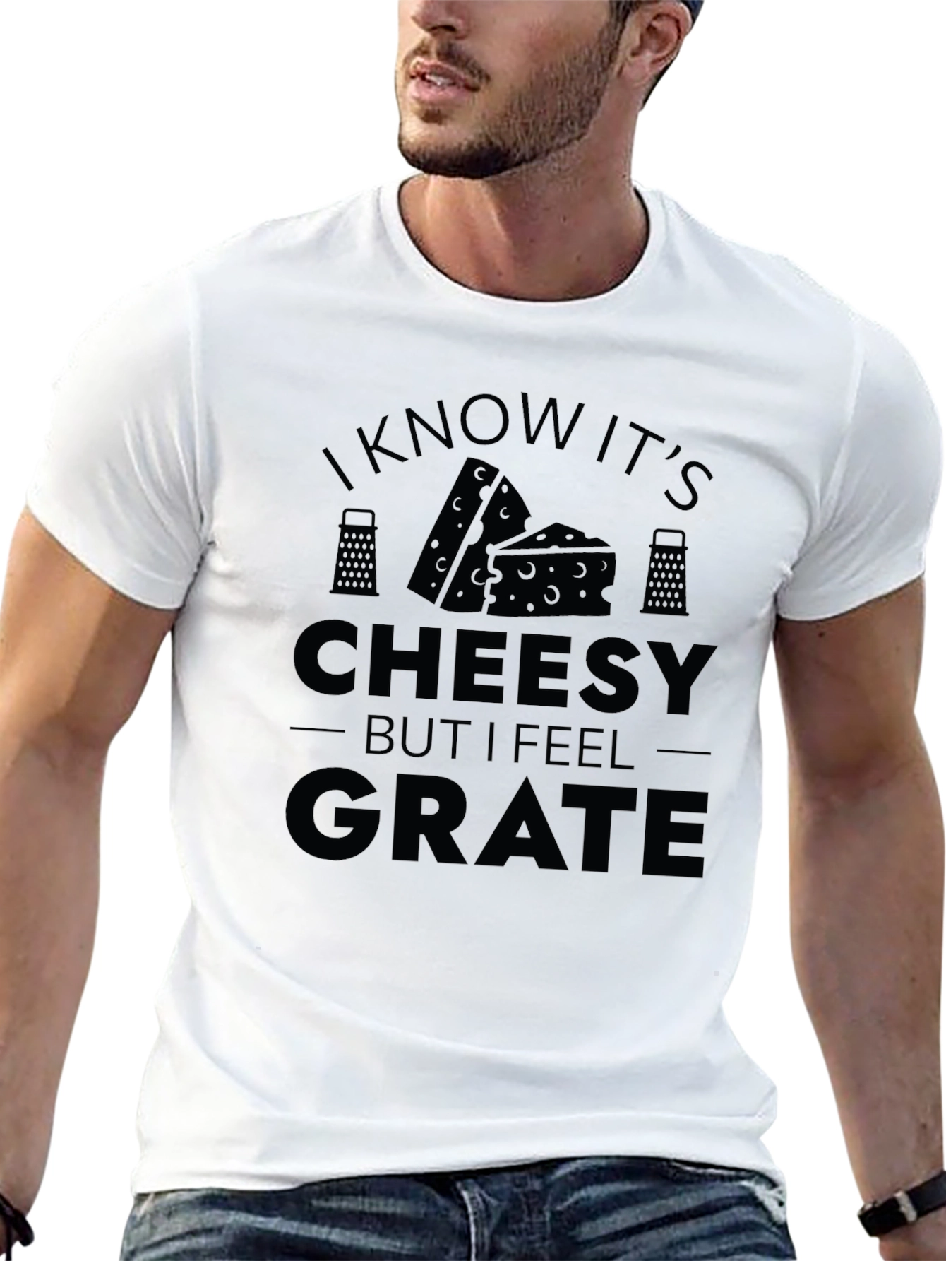 Black Funny Cheesy Grate T-Shirt view 13