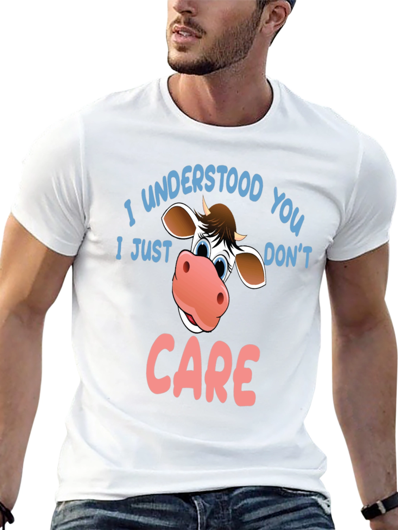 Black Funny Cow Graphic T-Shirt - I Understood You view 13