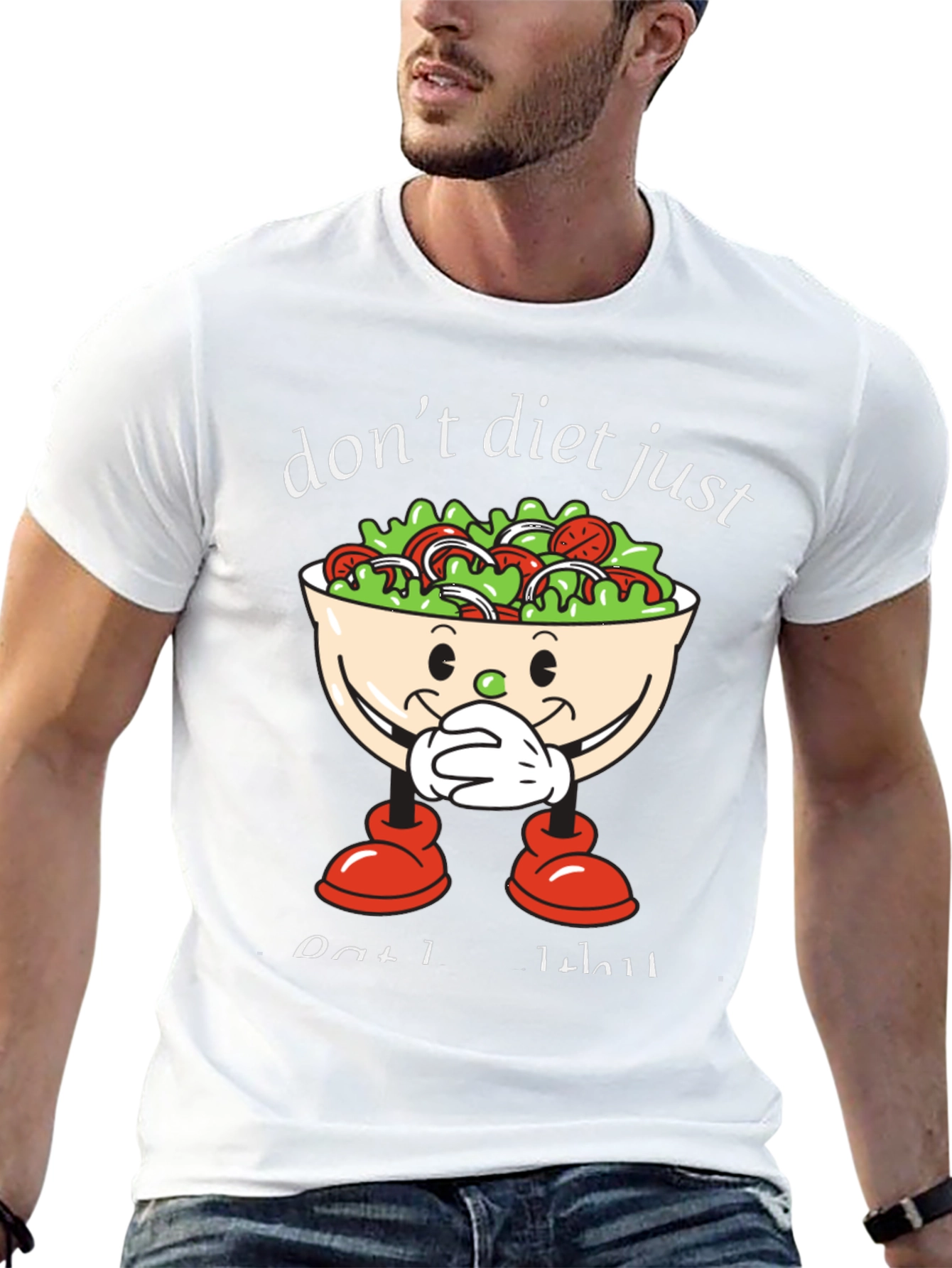 Black Don't Diet Just Eat Salad T-Shirt view 13