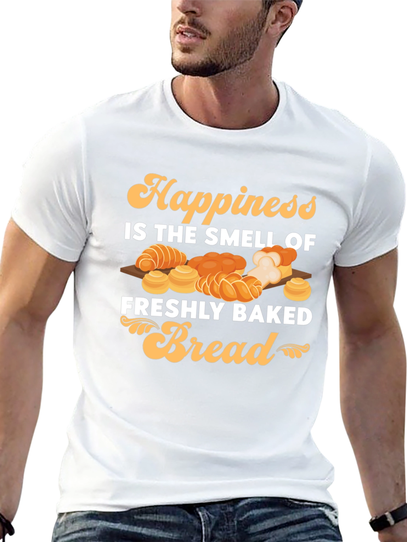Black Happiness Freshly Baked Bread T-Shirt view 13