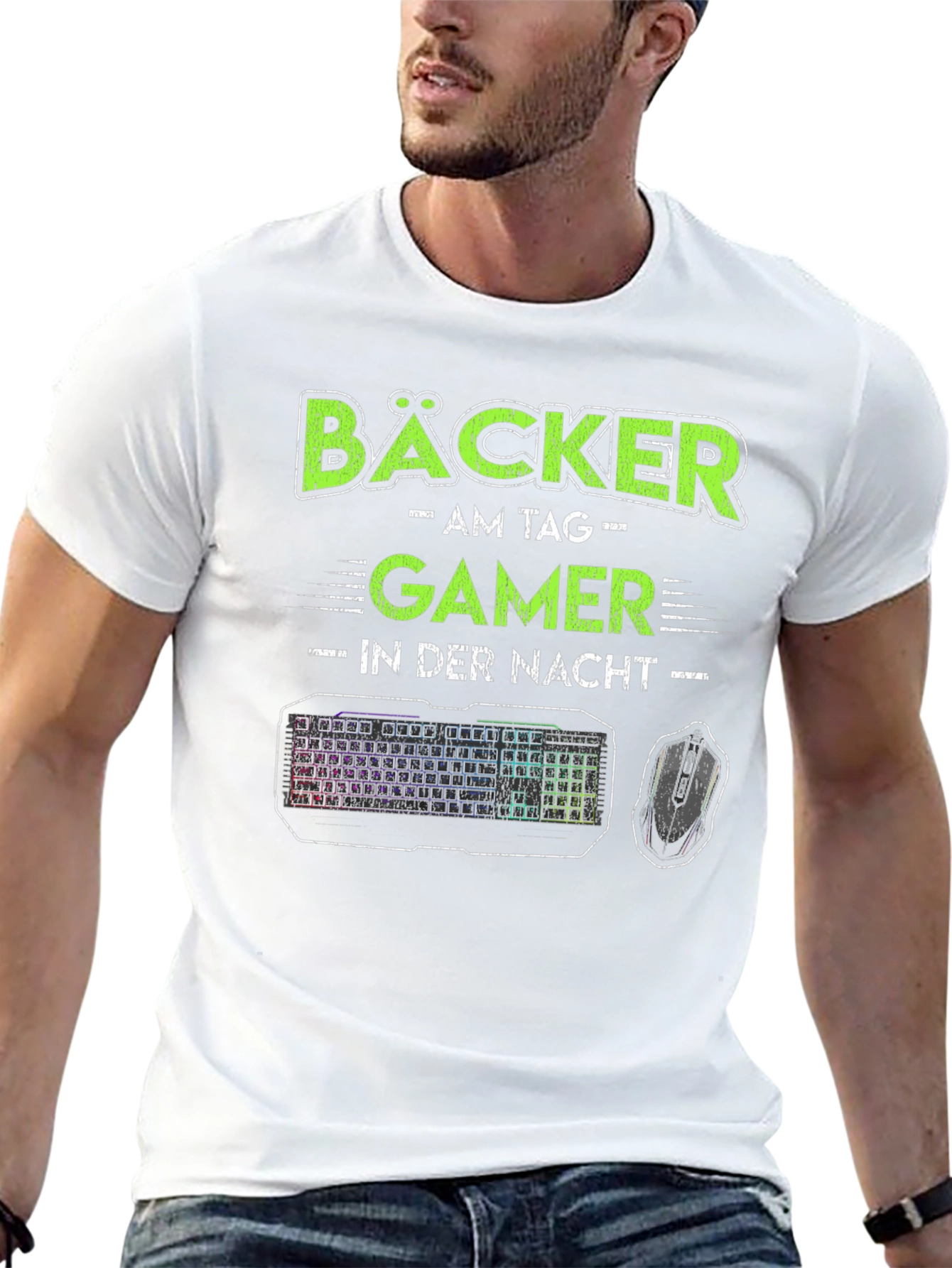 Black Bäcker Gamer T-Shirt - Baker by Day, Gamer by Night! view 13