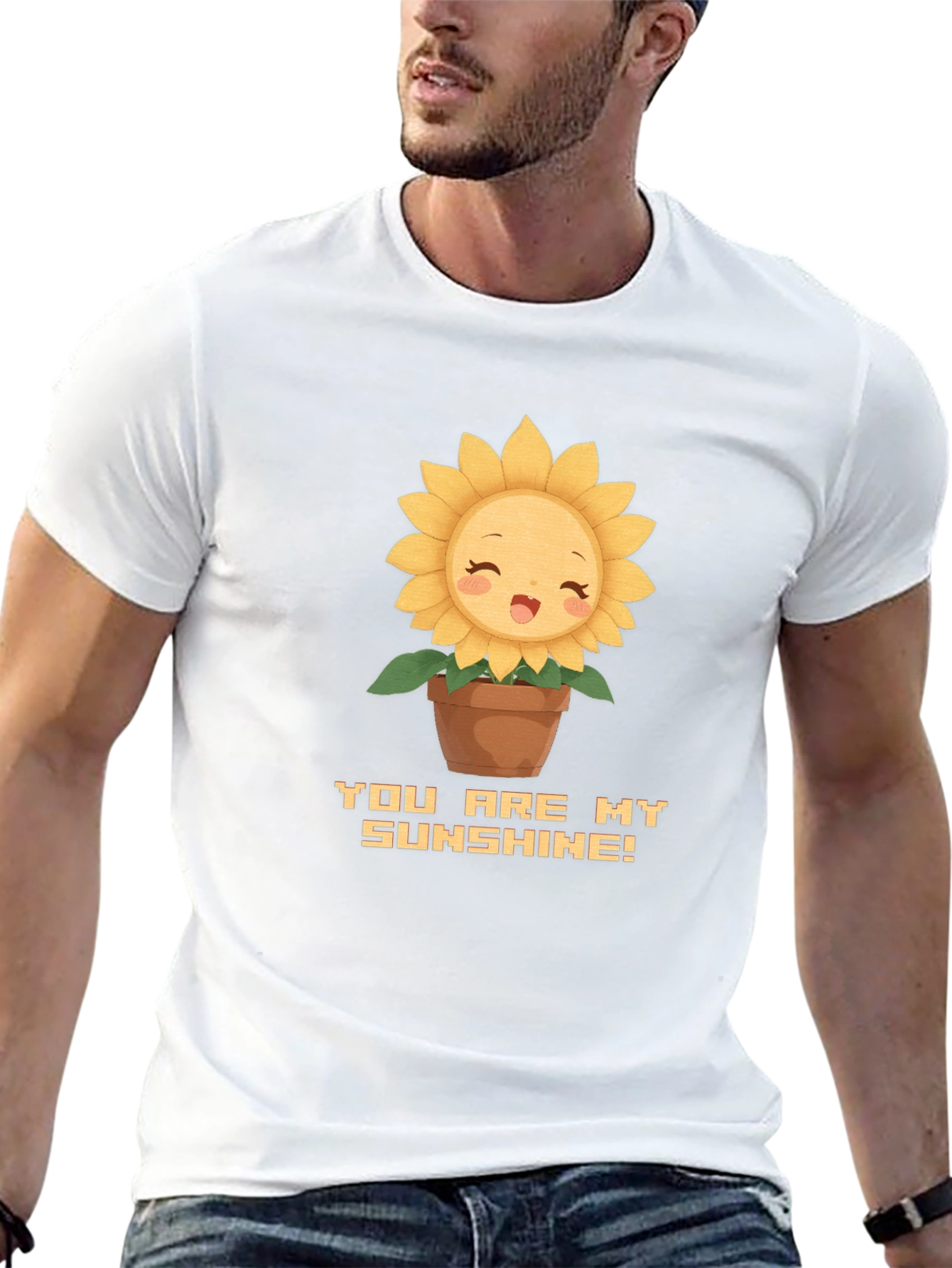 Black Cute Sunflower You Are My Sunshine Graphic T-Shirt view 13