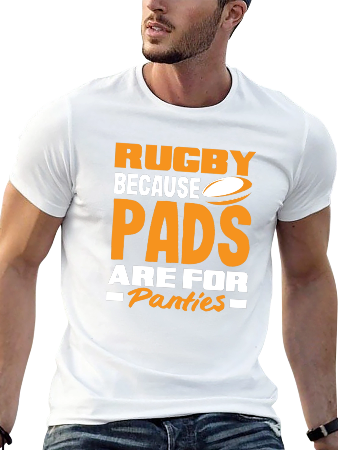 Black Rugby Pads Panties Graphic Tee view 13