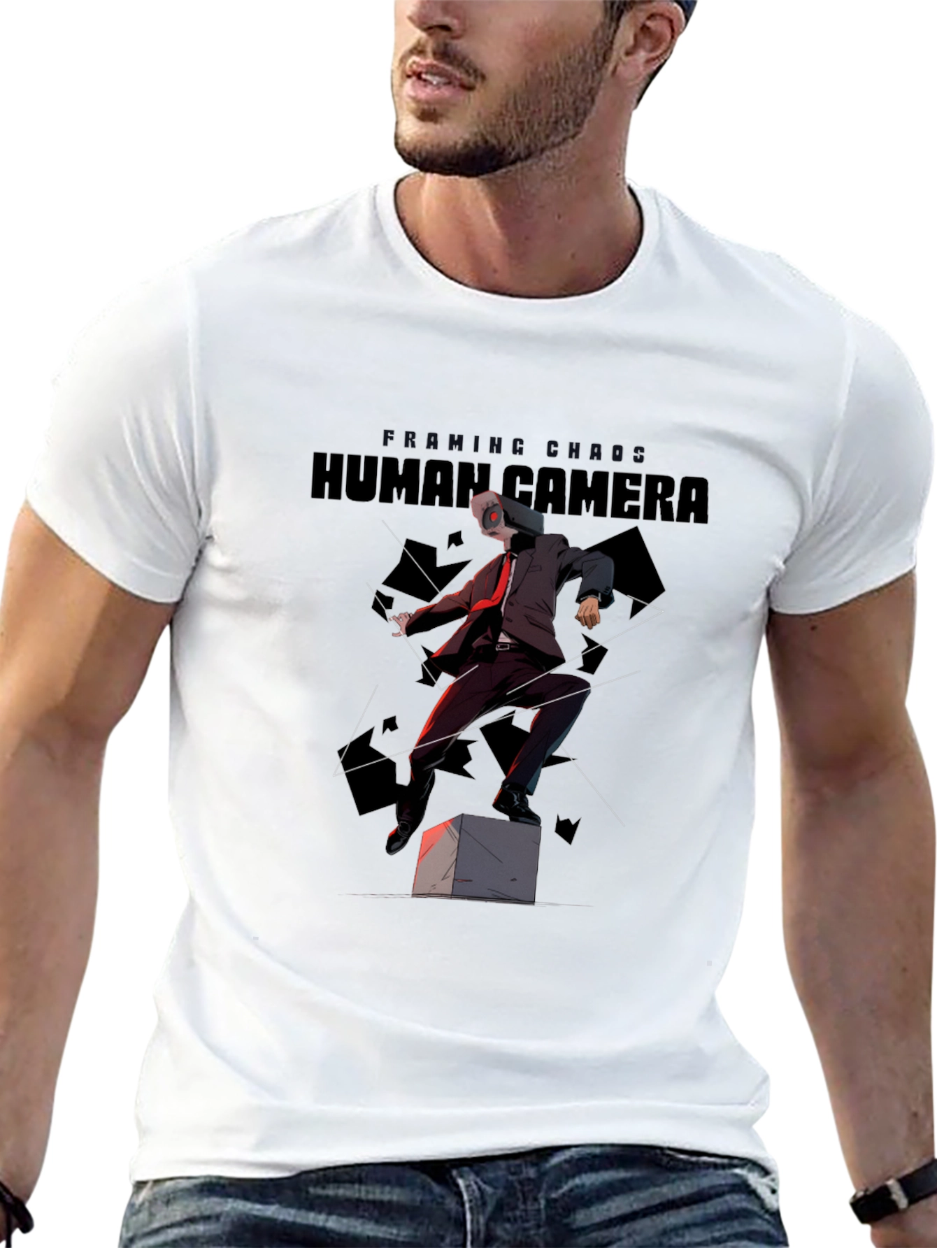 Black Human Camera Graphic Tee view 13