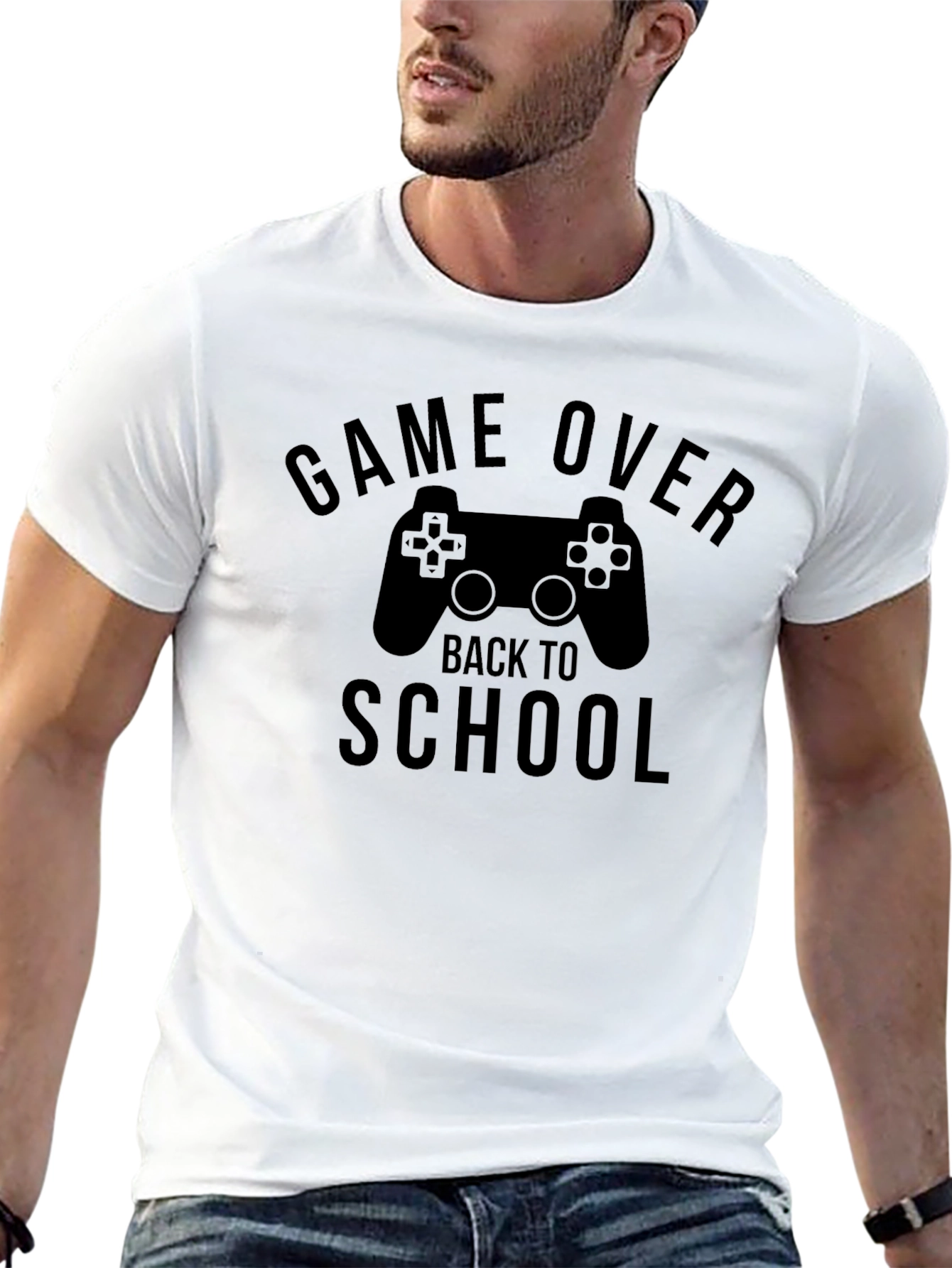 Black Game Over Back to School T-Shirt view 13