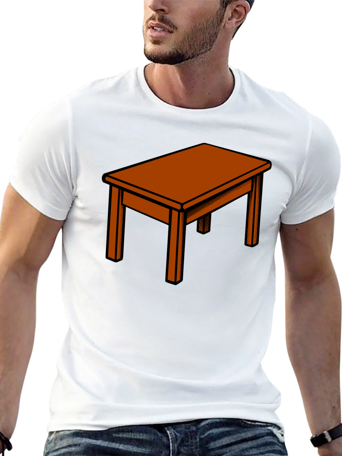 Black Table Graphic Tee - Unique Design view 13