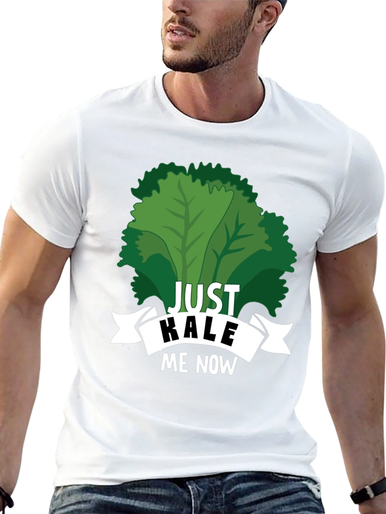 Black Just Kale Me Now Funny Vegan T-Shirt view 13