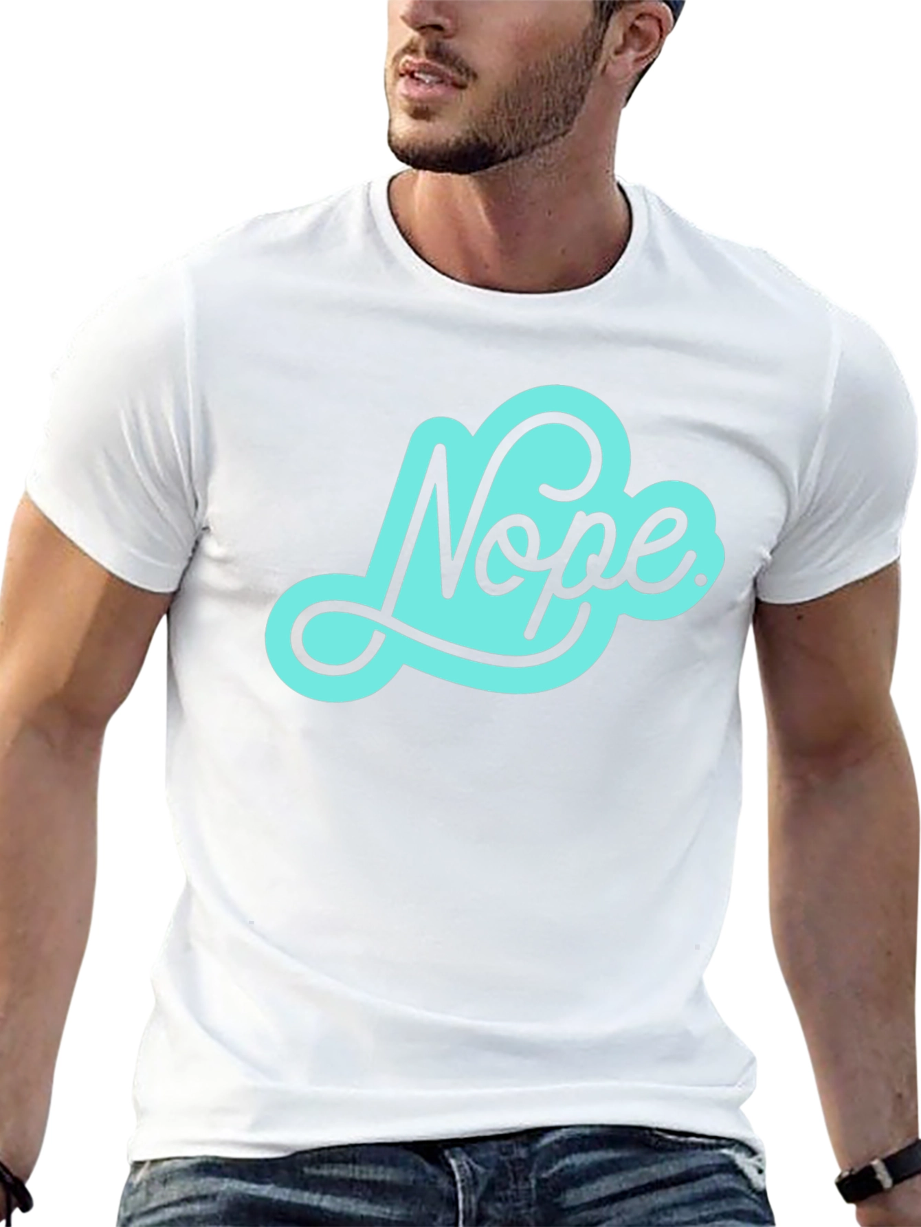 Black Nope Graphic Tee - Cool Casual Style view 13