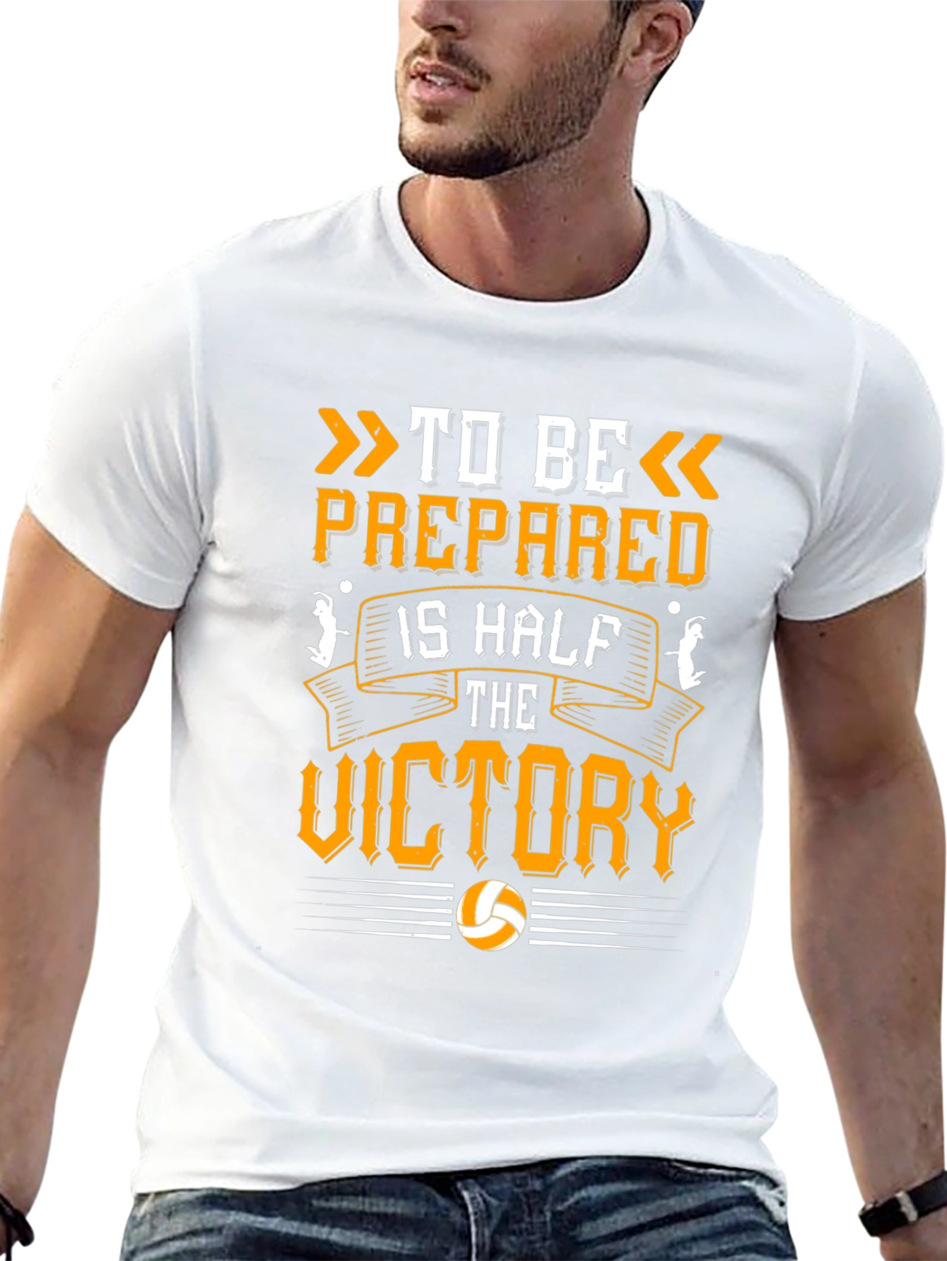 Black Volleyball T-Shirt: Be Prepared for Victory view 13