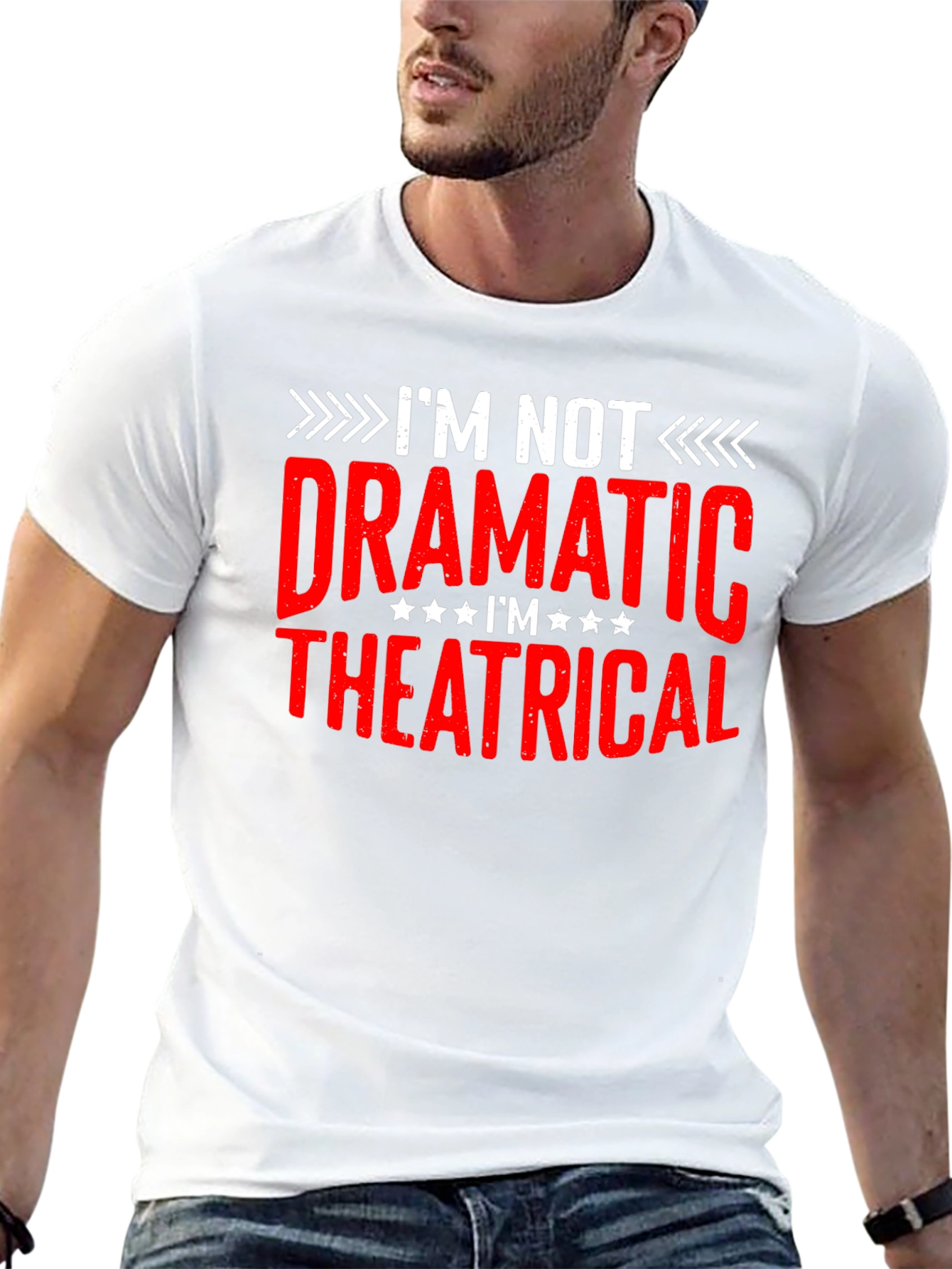 Black I'm Not Dramatic Theatrical Black T-Shirt view 13