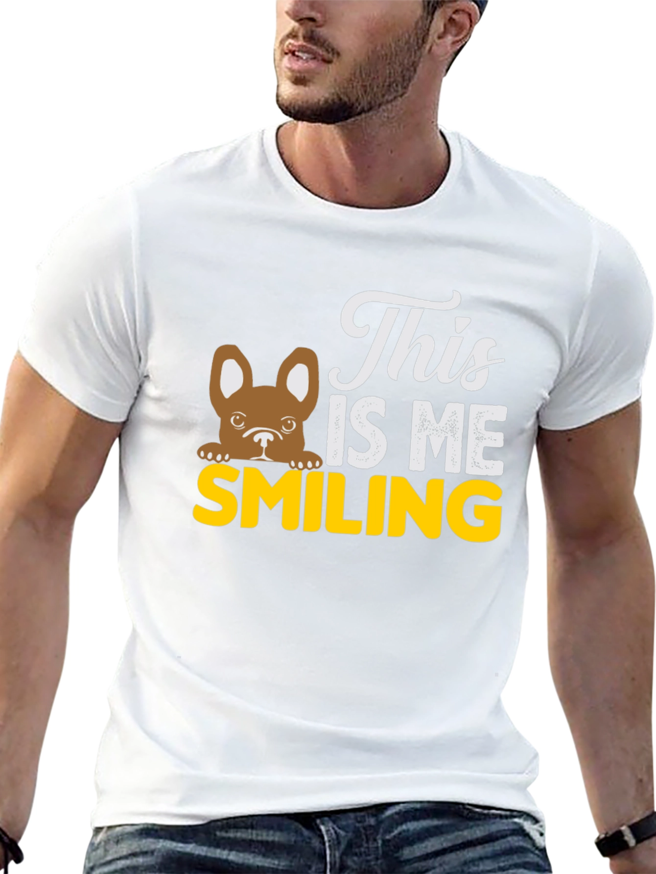 Black This Is Me Smiling Dog T-Shirt view 13