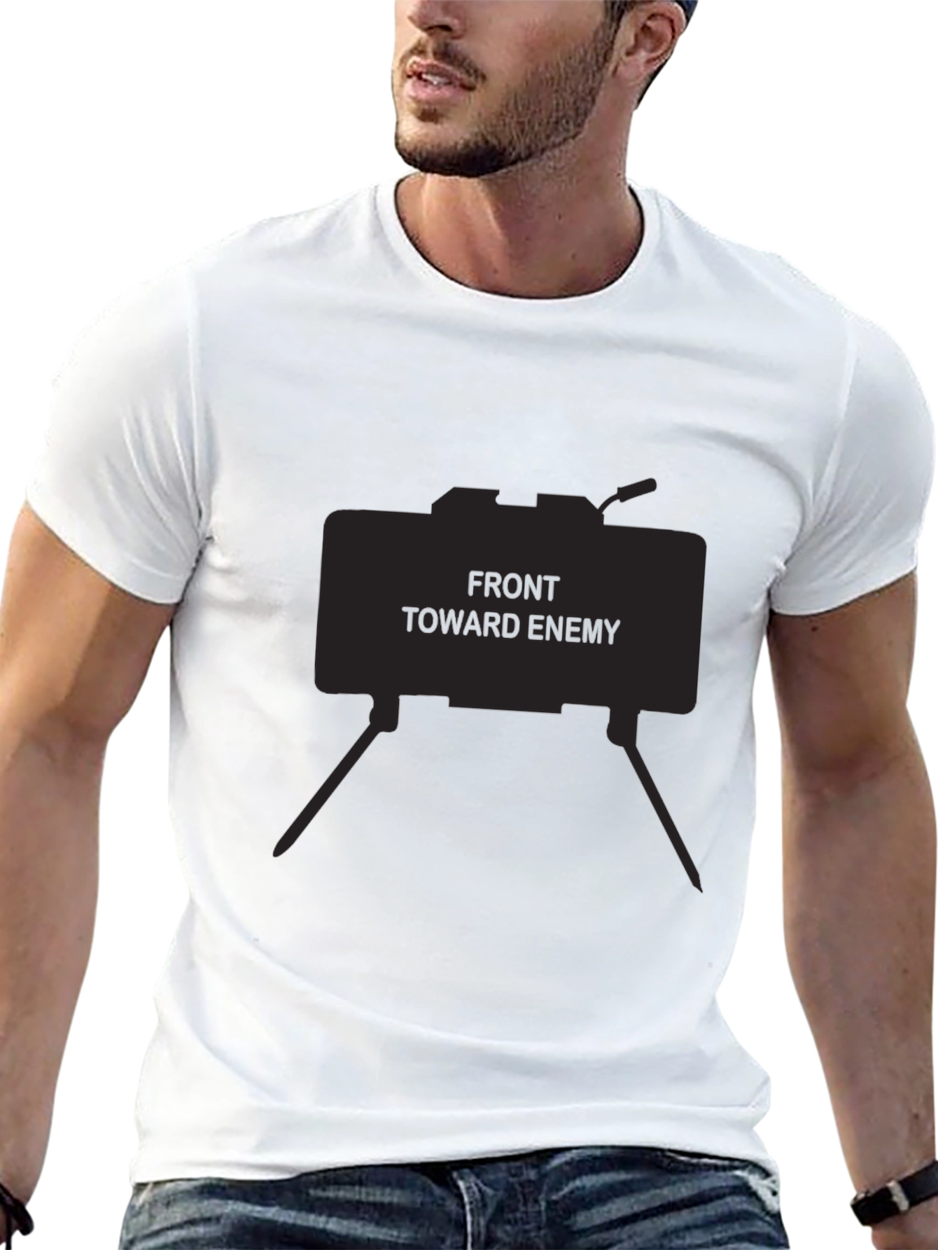 Black Front Toward Enemy Graphic Tee - Black view 13