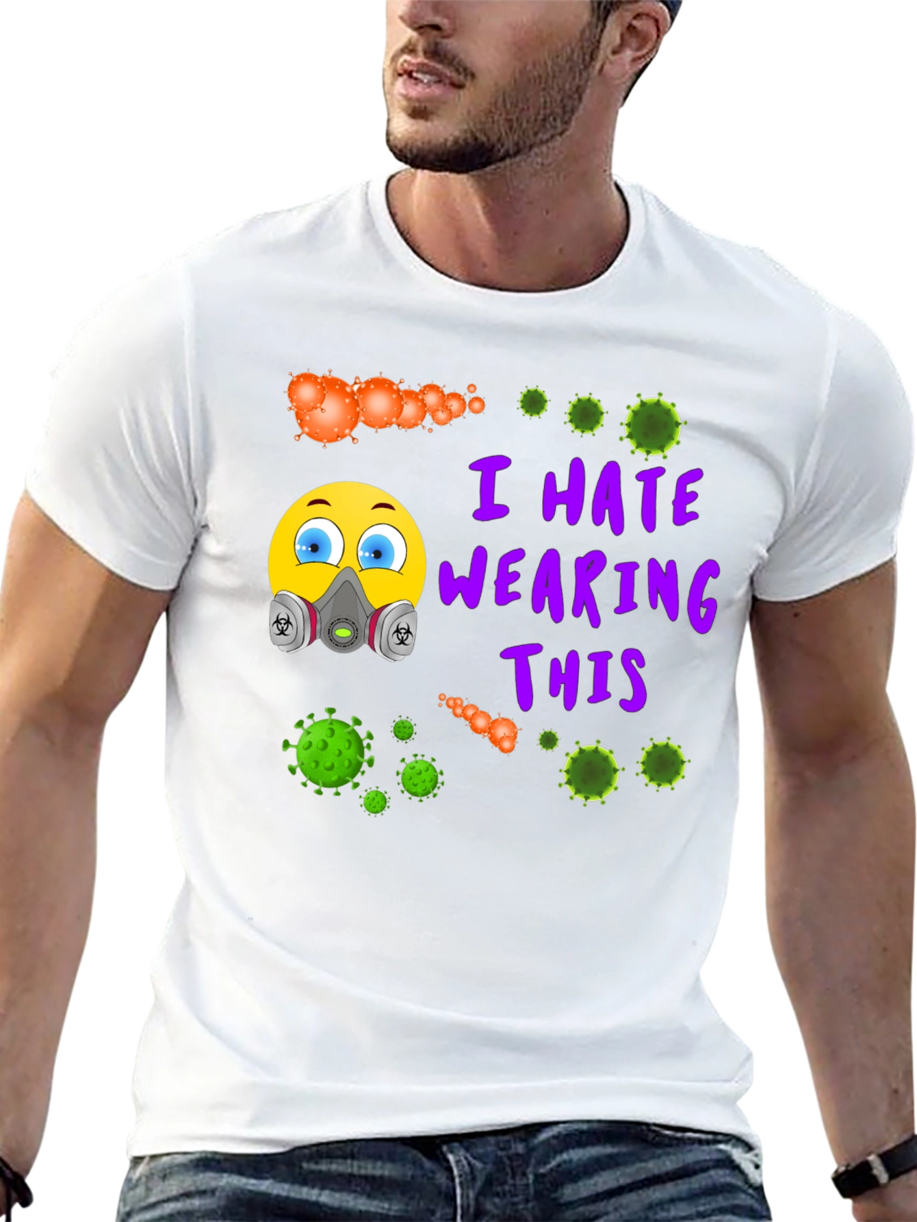 Black I Hate Wearing This T-Shirt - Novelty Virus Graphic Tee view 13