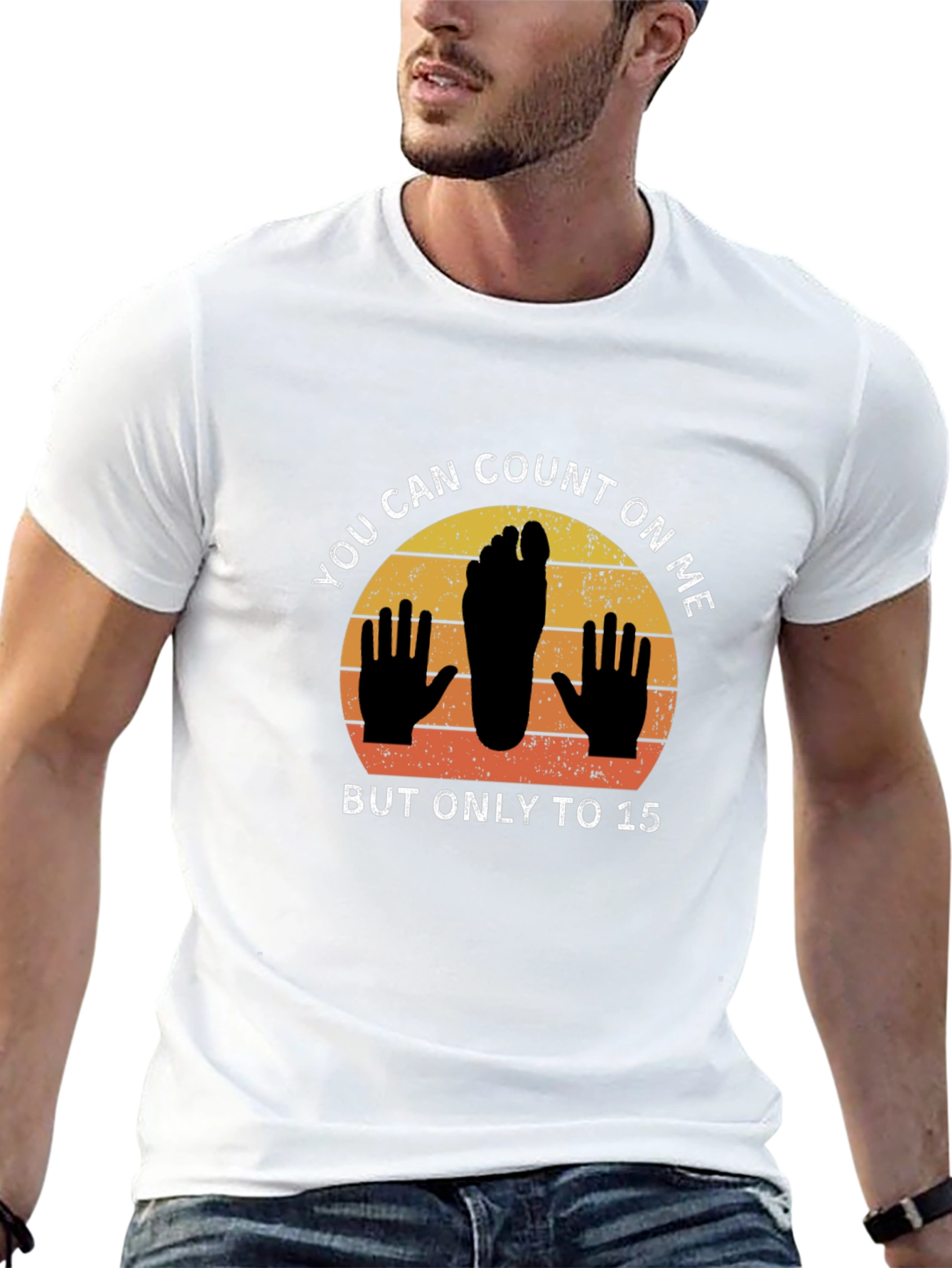 Black Funny You Can Count On Me T-Shirt view 13